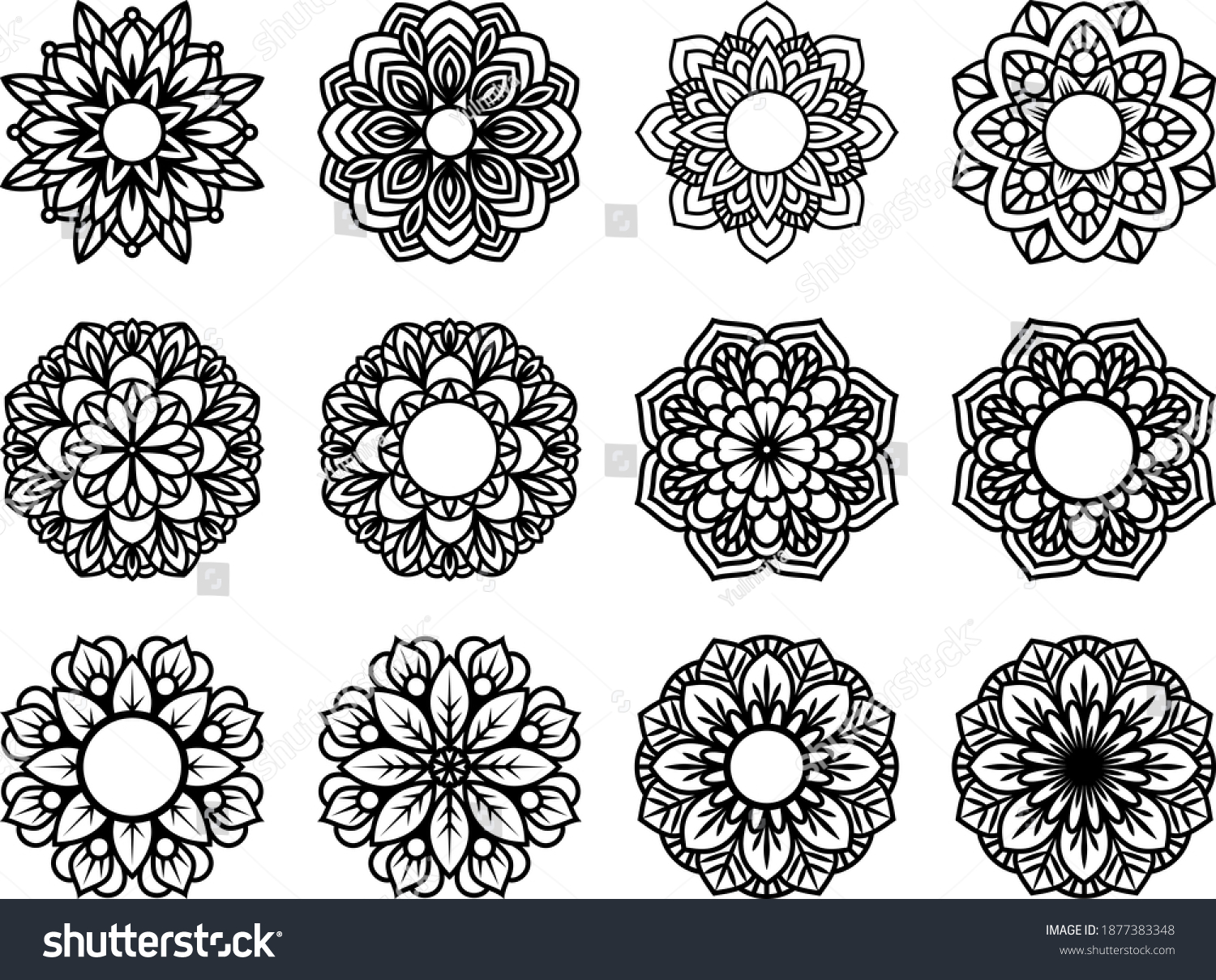 Mandala silhouette Images, Stock Photos & Vectors | Shutterstock