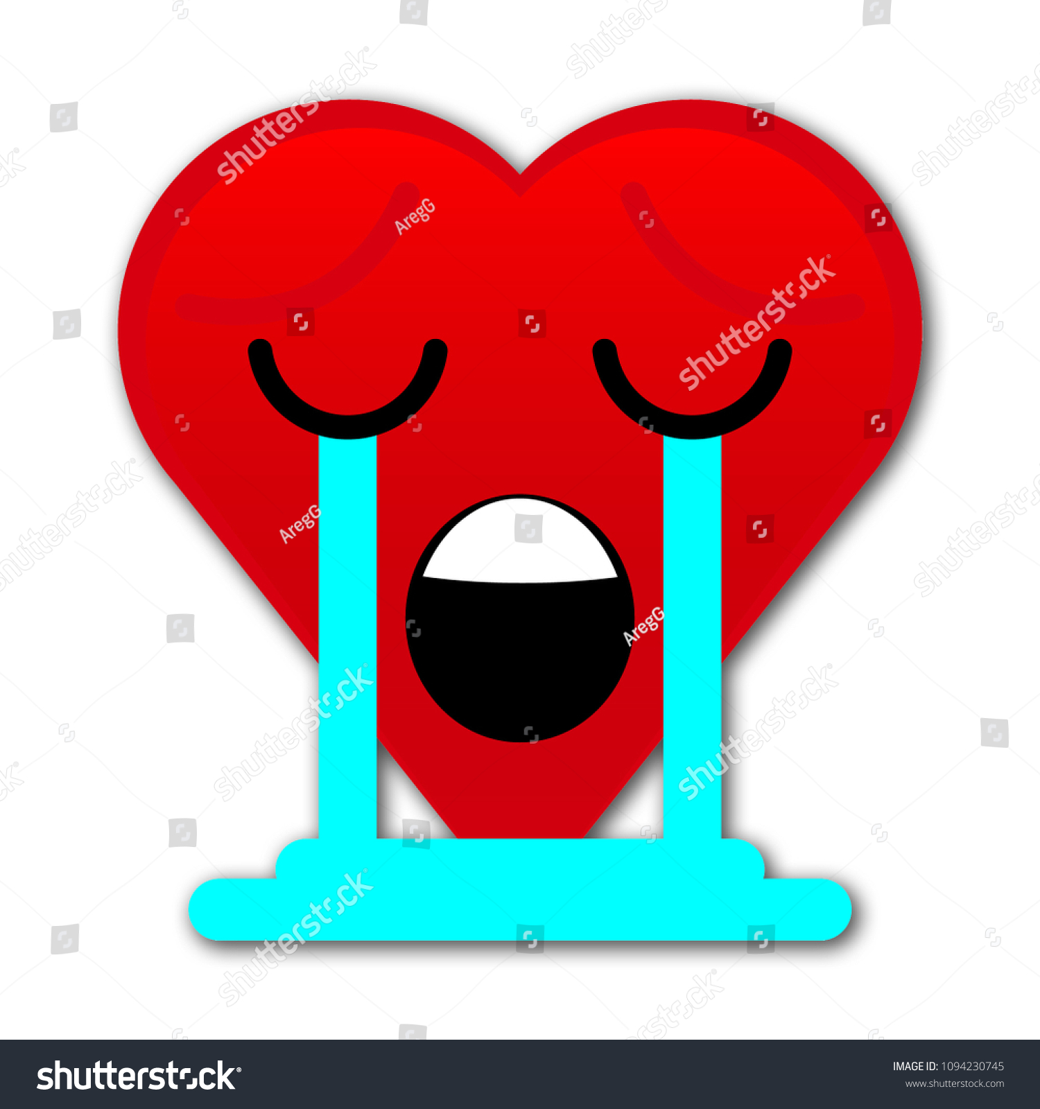 Loudly Crying Heart Emoji Stock Vector Royalty Free Loudly Crying Heart Emoji Stock Vector Royalty Free