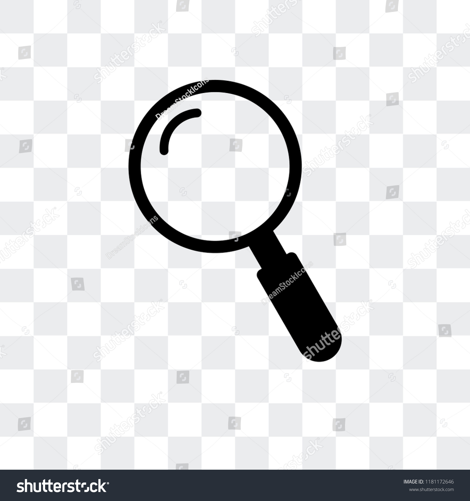 Loupe Vector Icon Isolated On Transparent Stock Vector Royalty Free