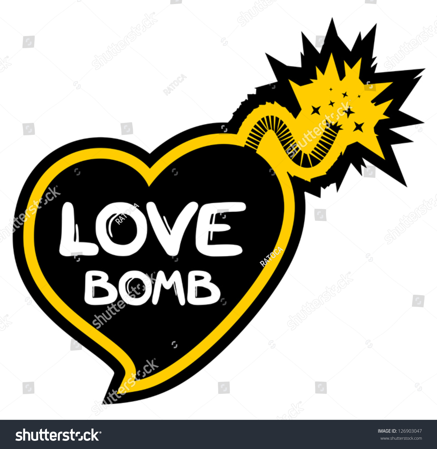 Love Bomb Stock Vector (Royalty Free) 126903047