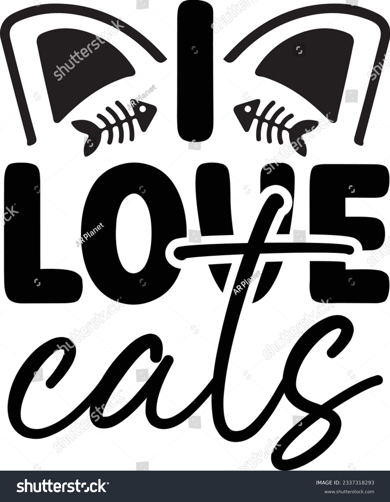 SVG of Love Cats Cat SVG T-shirt Design svg