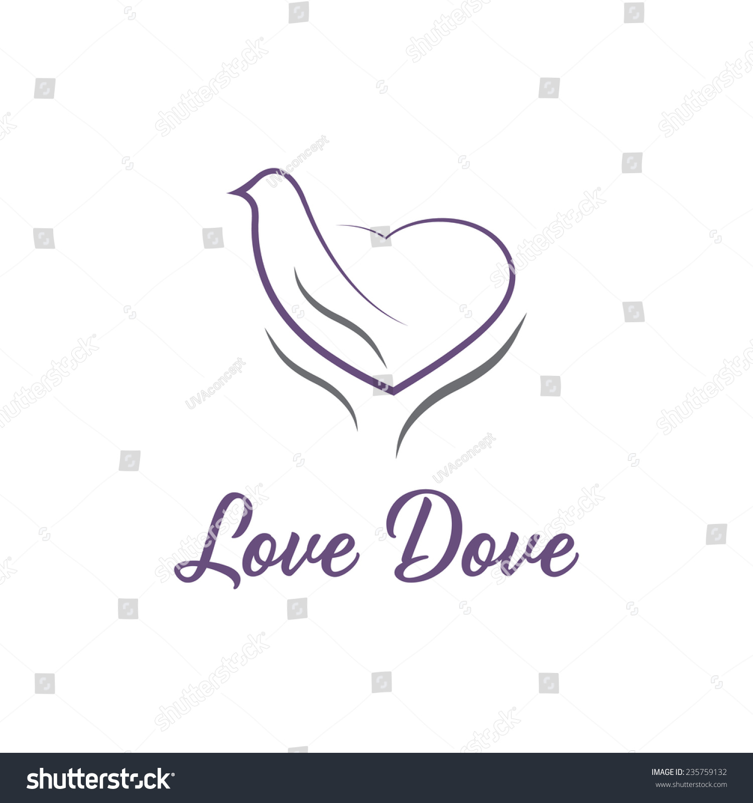 Download Love Dove Vector Design Template Stock Vector (Royalty ...