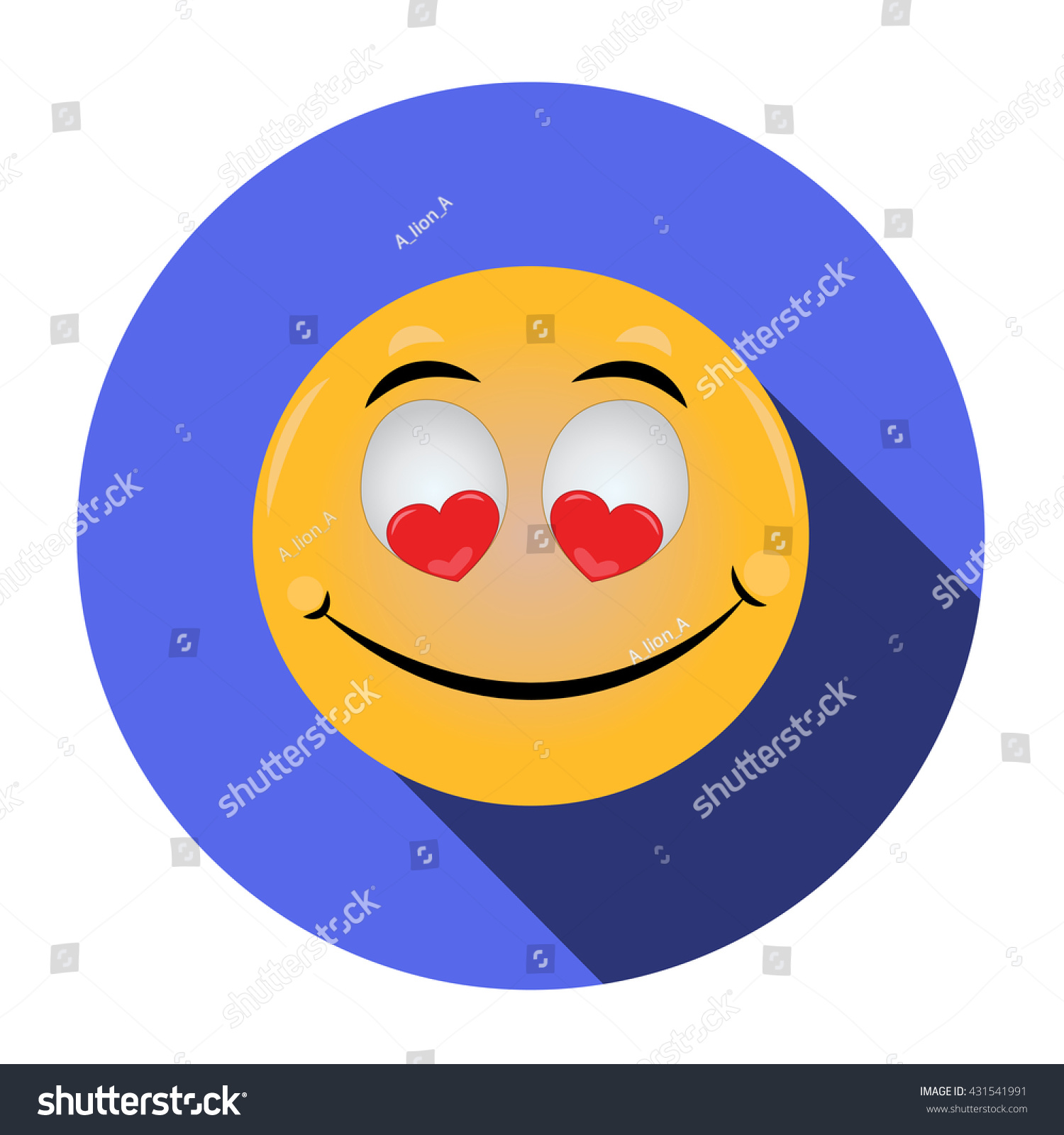 Love Emoticon Vector Illustration Love Smiley Stock Vector Royalty Free 431541991 8122