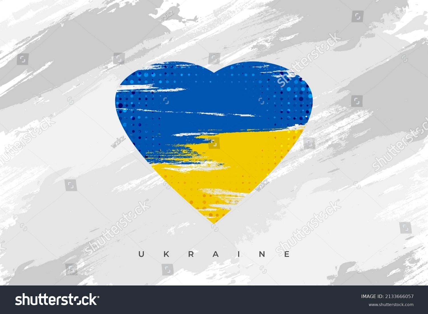 Love Ukraine Ukraine Flag Love Concept Stock Vector (Royalty Free
