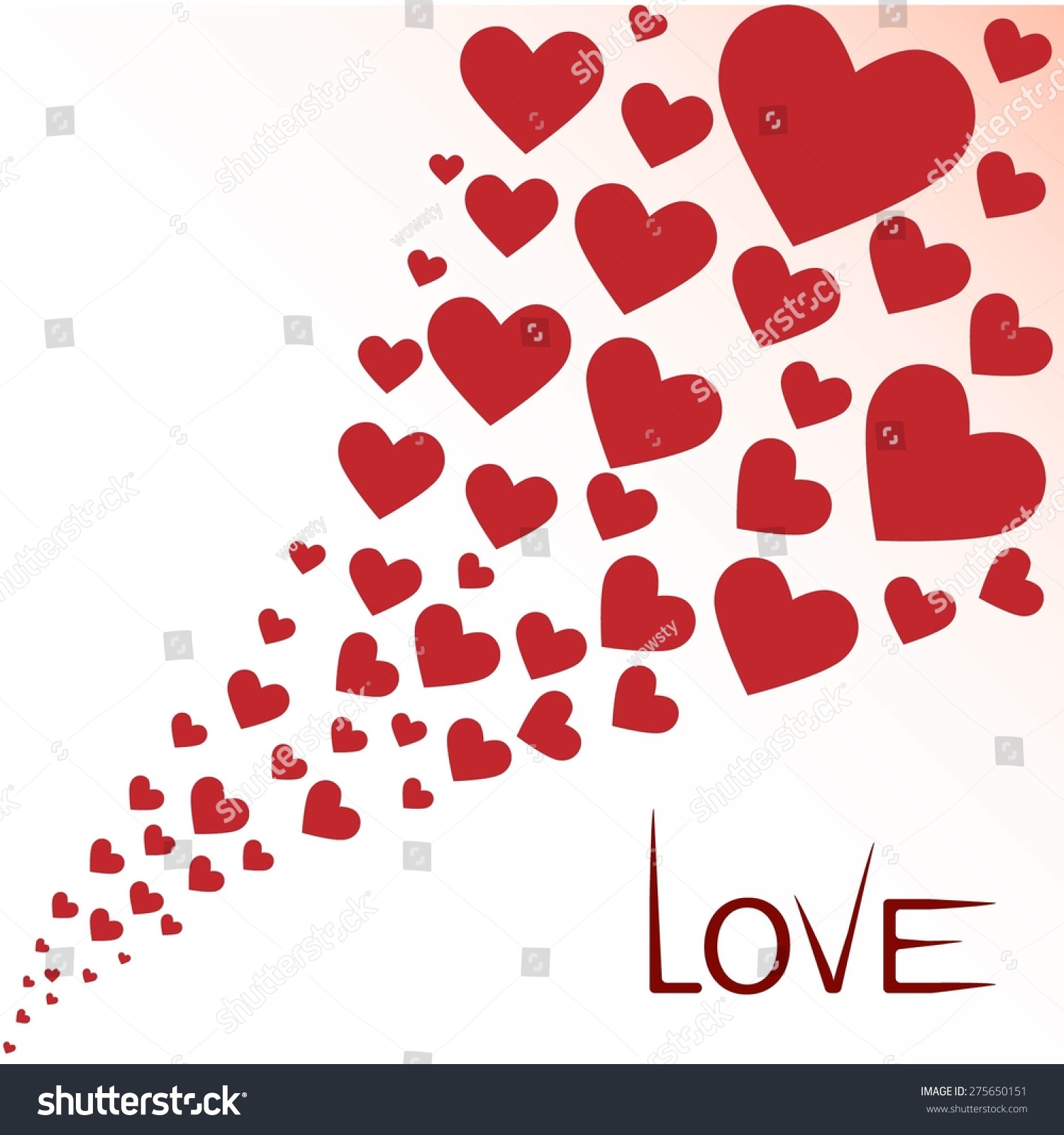 Love Heart Collection Love Hearts Big Stock Vector Royalty Free