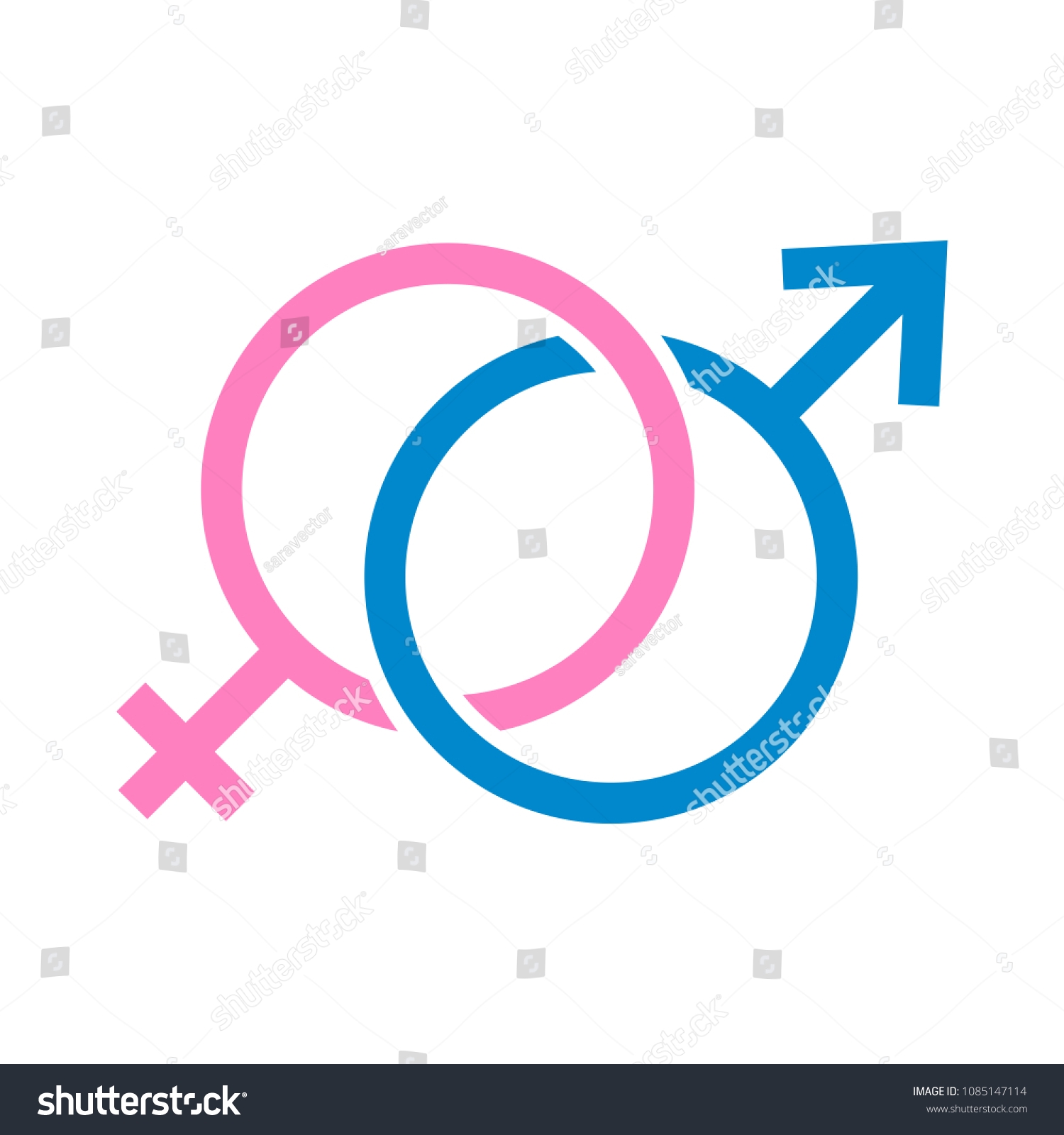 Love Illustration Male Female Sex Symbol Stock Vector Royalty Free