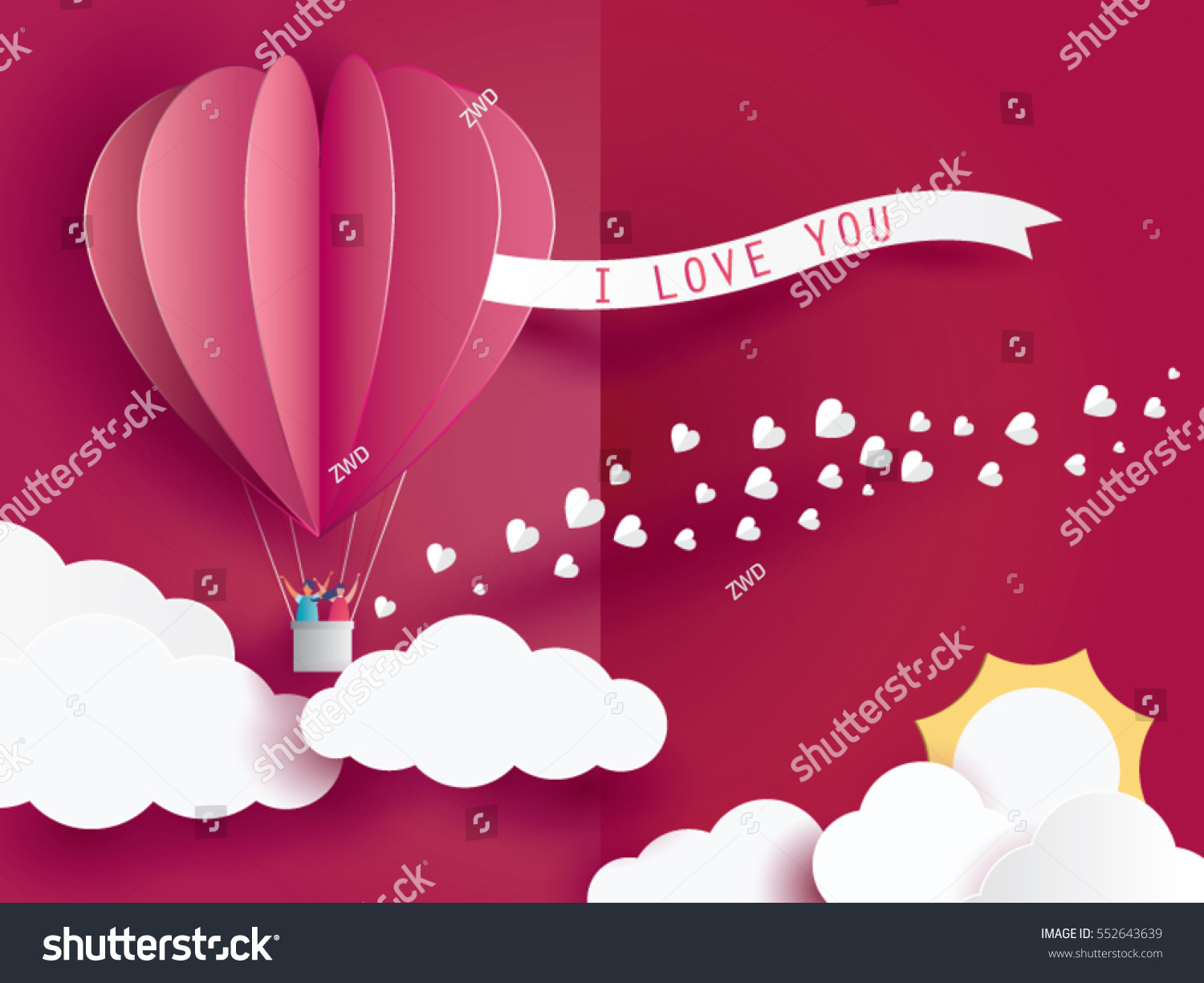 Valentine Day Pink Love Invitation Card Stock Vector ...