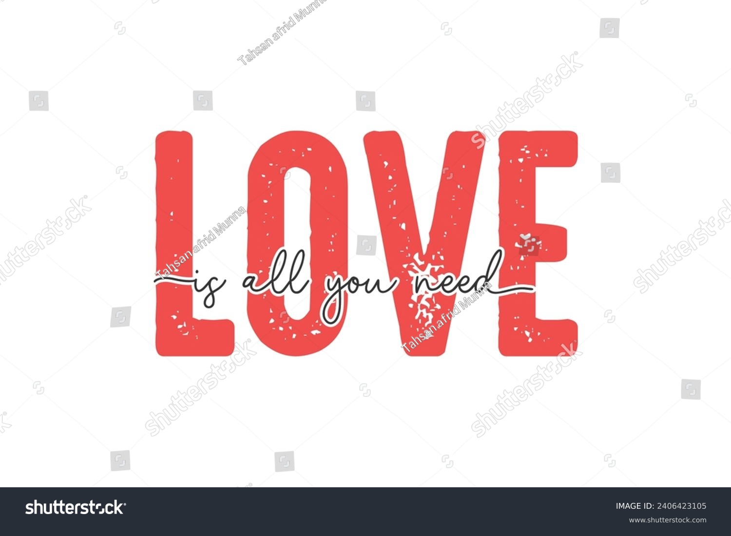 SVG of Love is all you need Self love Valentine's Day typography T shirt design svg