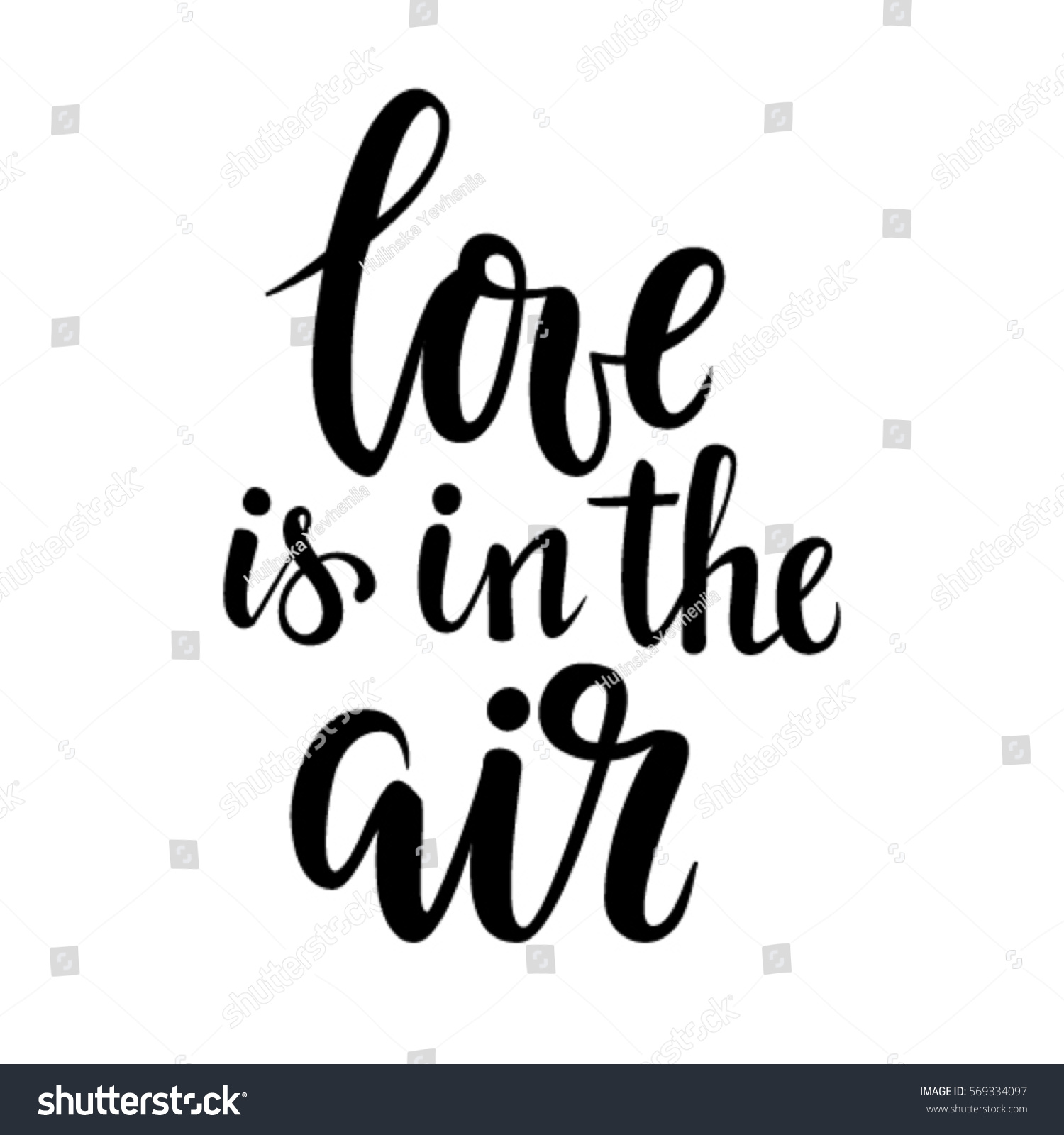 the is air love in calligraphy Love Drawn Hand Vector Brush Calligraphy Air Stock