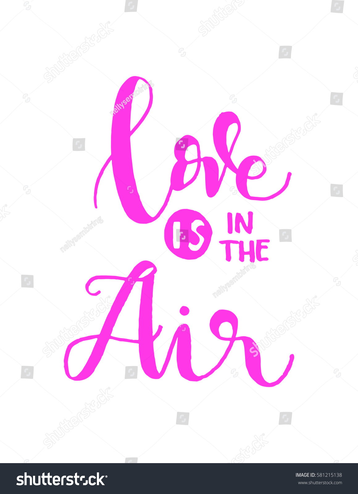 Love Air Handwritten Lettering Modern Calligraphy Stock Vector (Royalty ...