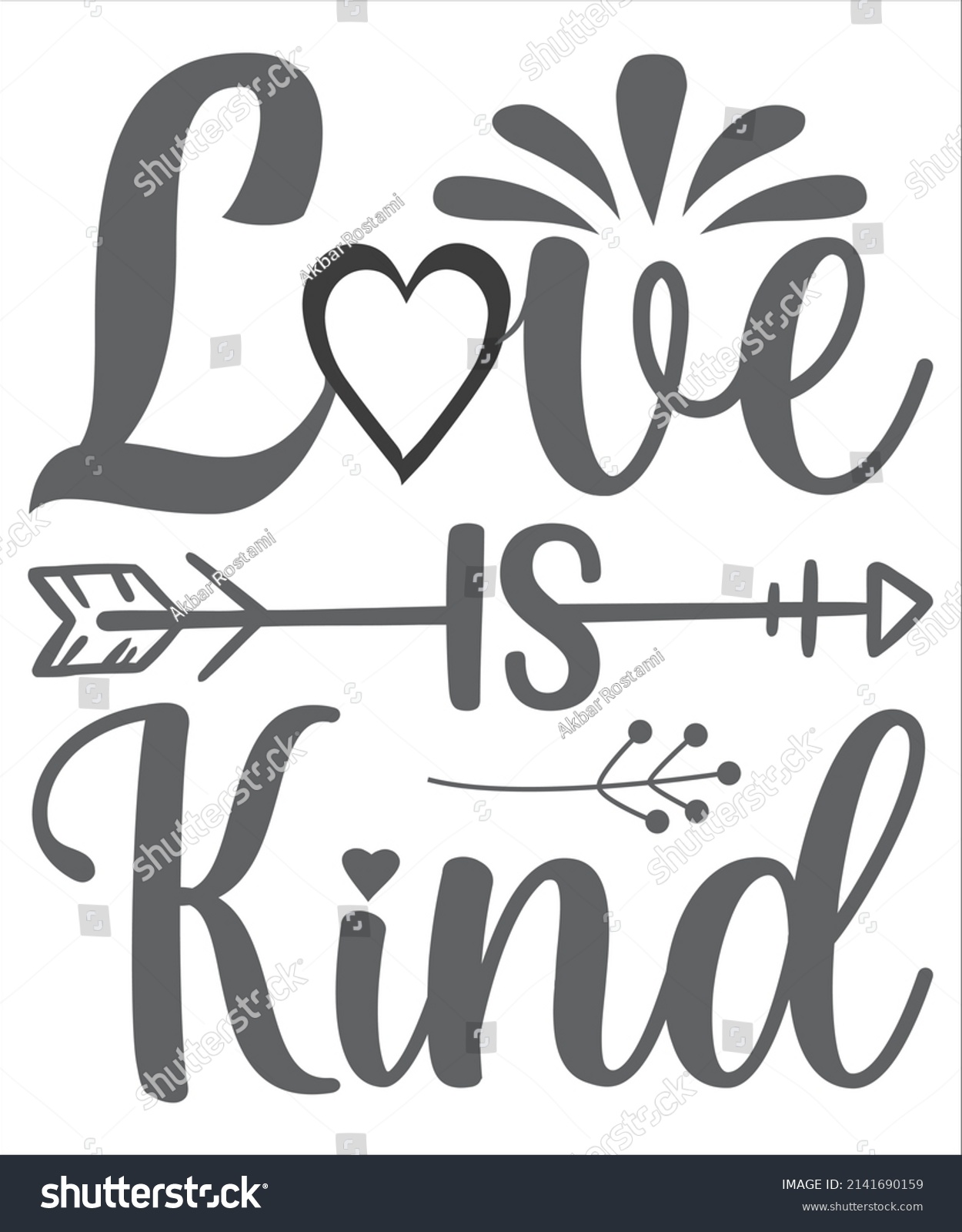 SVG of love Is Kind SVG T-Shirt Design. svg