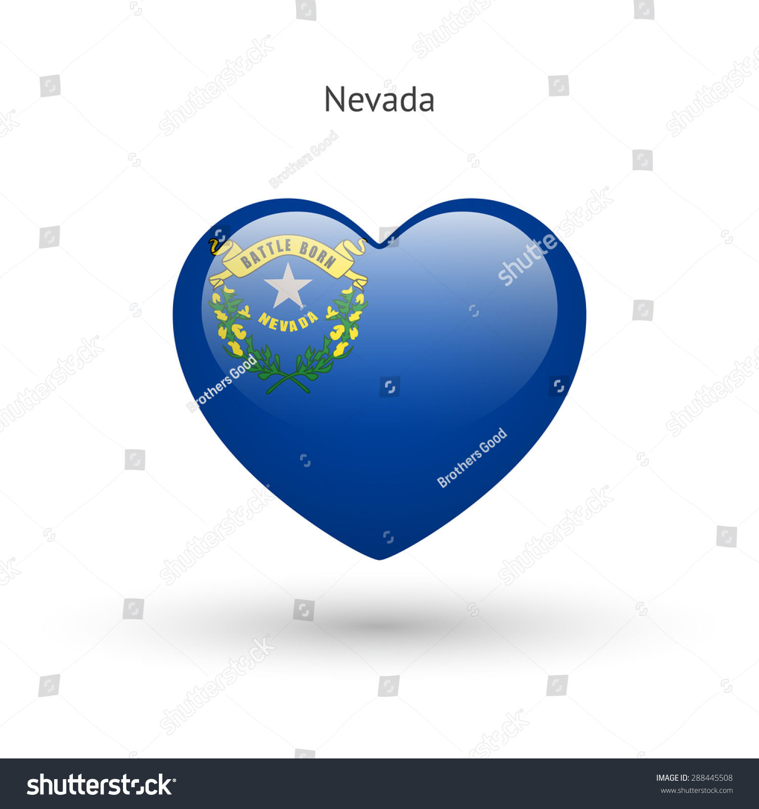 Love Nevada State Symbol Heart Flag Stock Vector Royalty Free 288445508 Shutterstock 8234