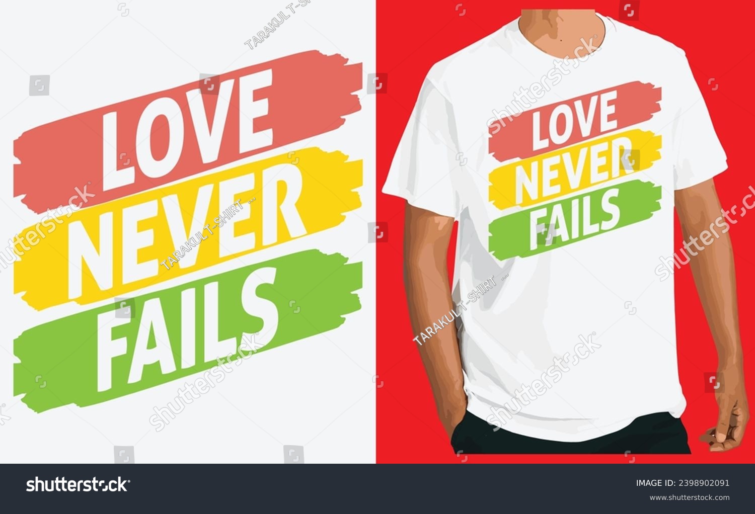 SVG of Love Never Fails Typography T-shirt Design svg