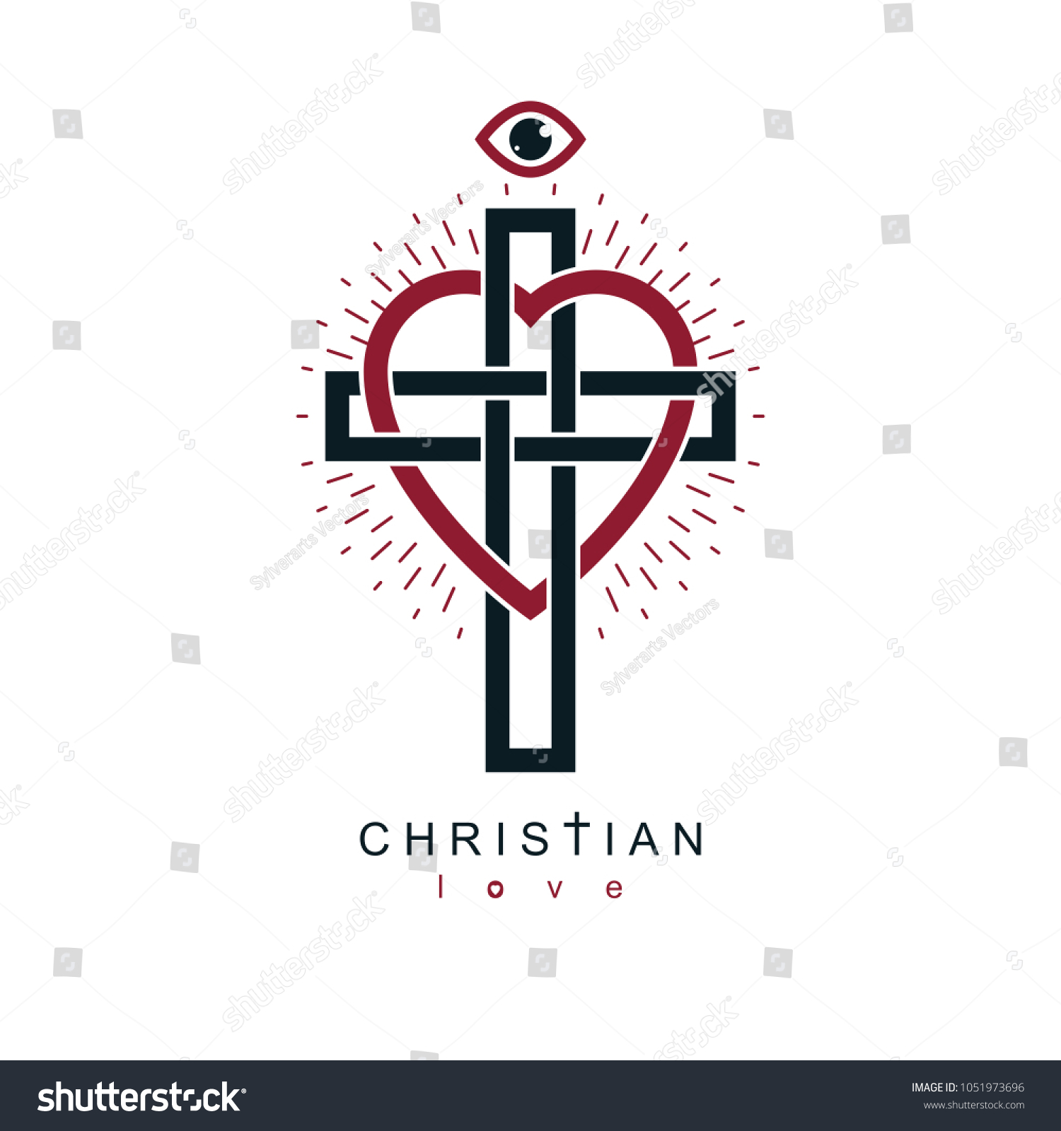 Love God Vector Creative Symbol Design Stock Vector (Royalty Free ...