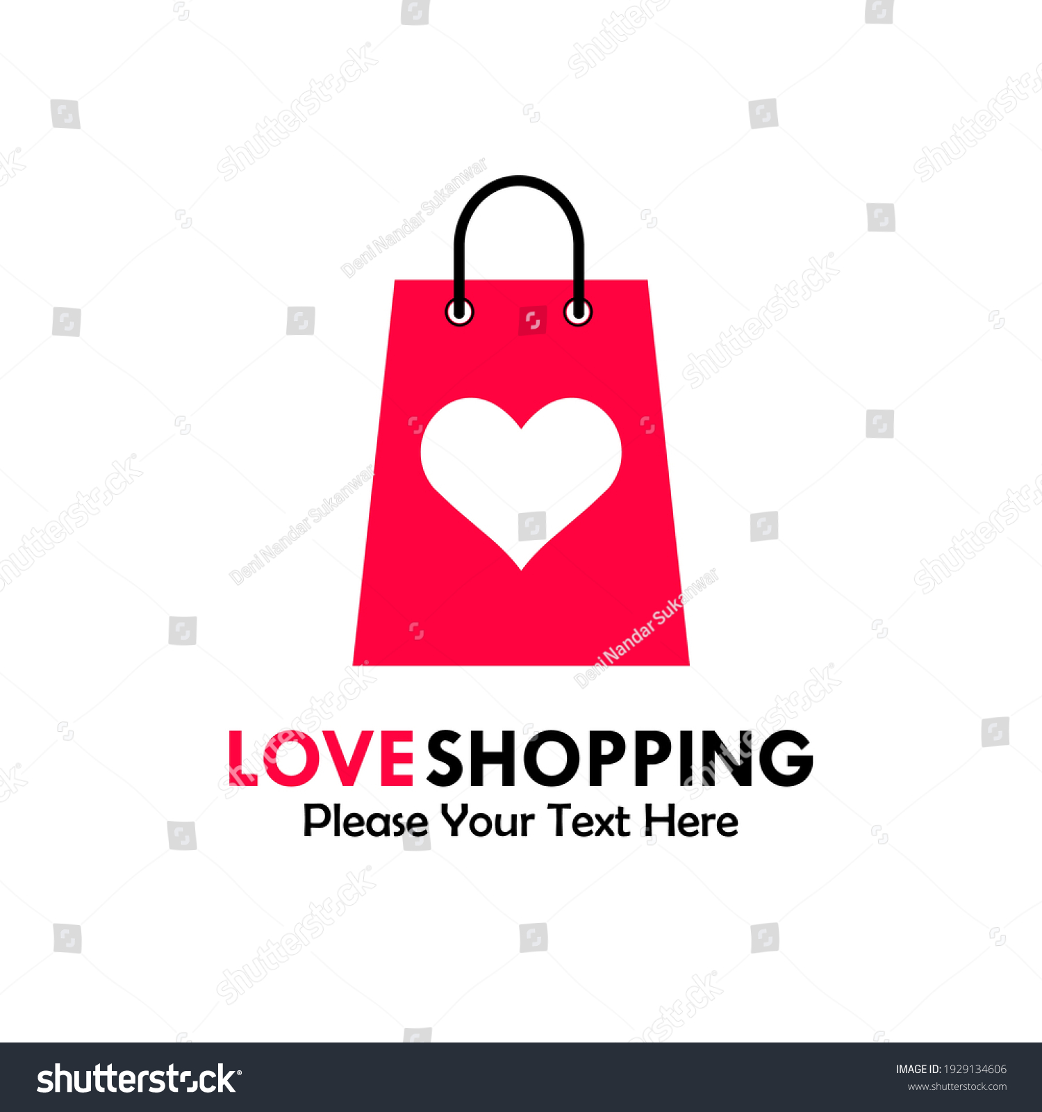 Love Shopping Logo Template Illustration Stock Vector (Royalty Free ...