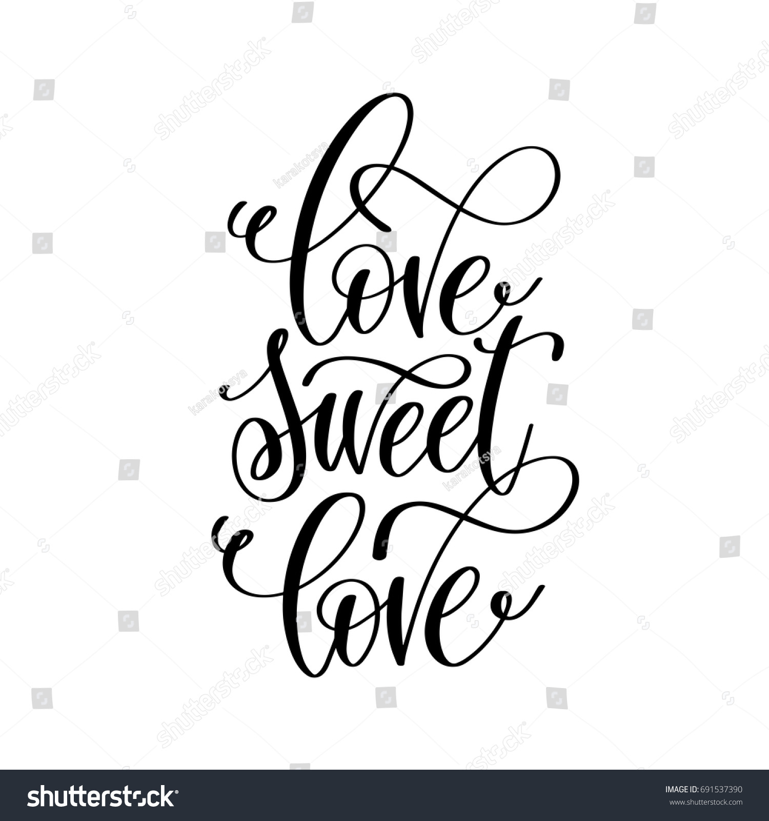 love sweet love hand lettering romantic quote to valentines day or wedding design photography