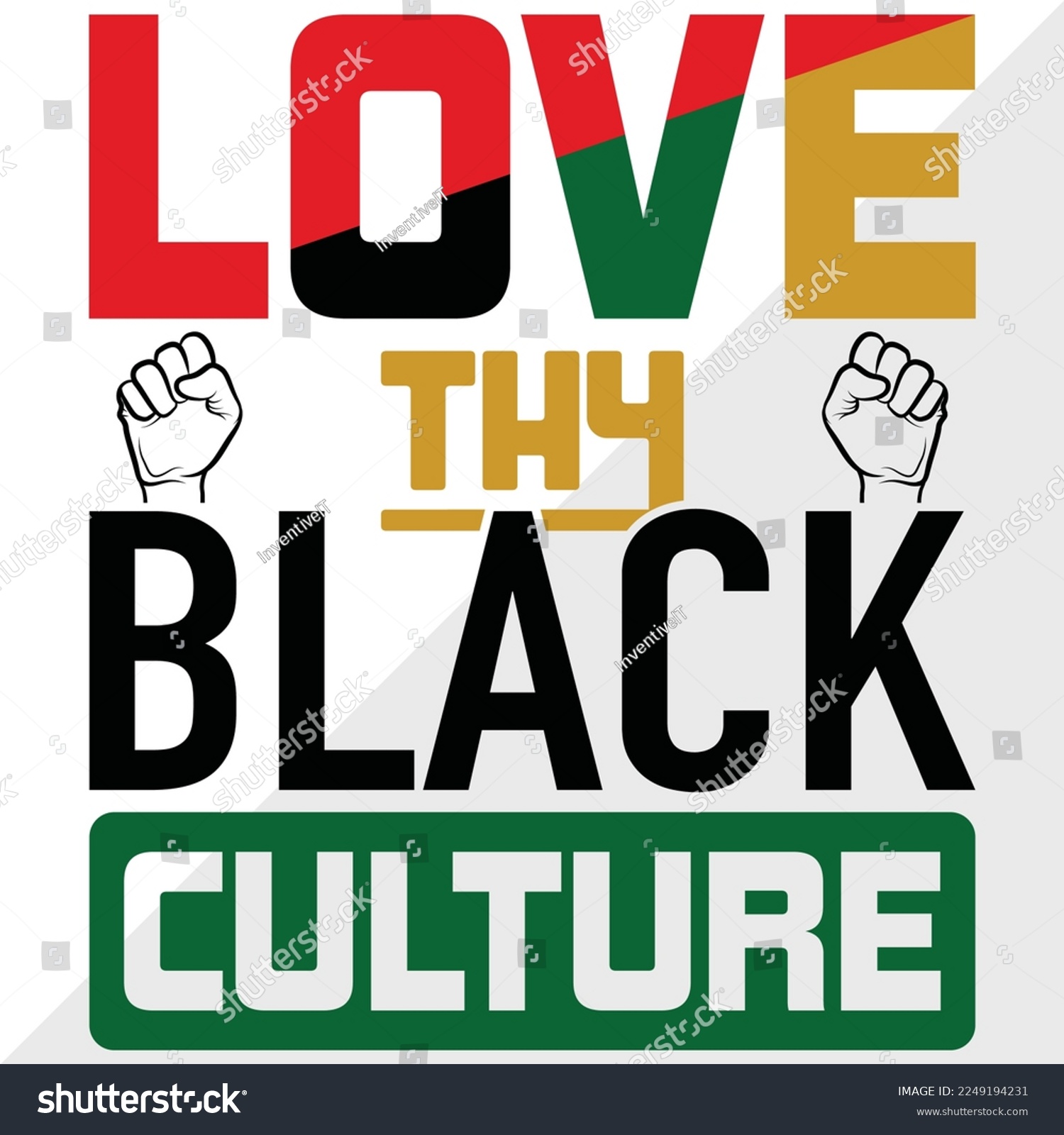 SVG of Love Thy Black Culture SVG Printable Vector Illustration svg