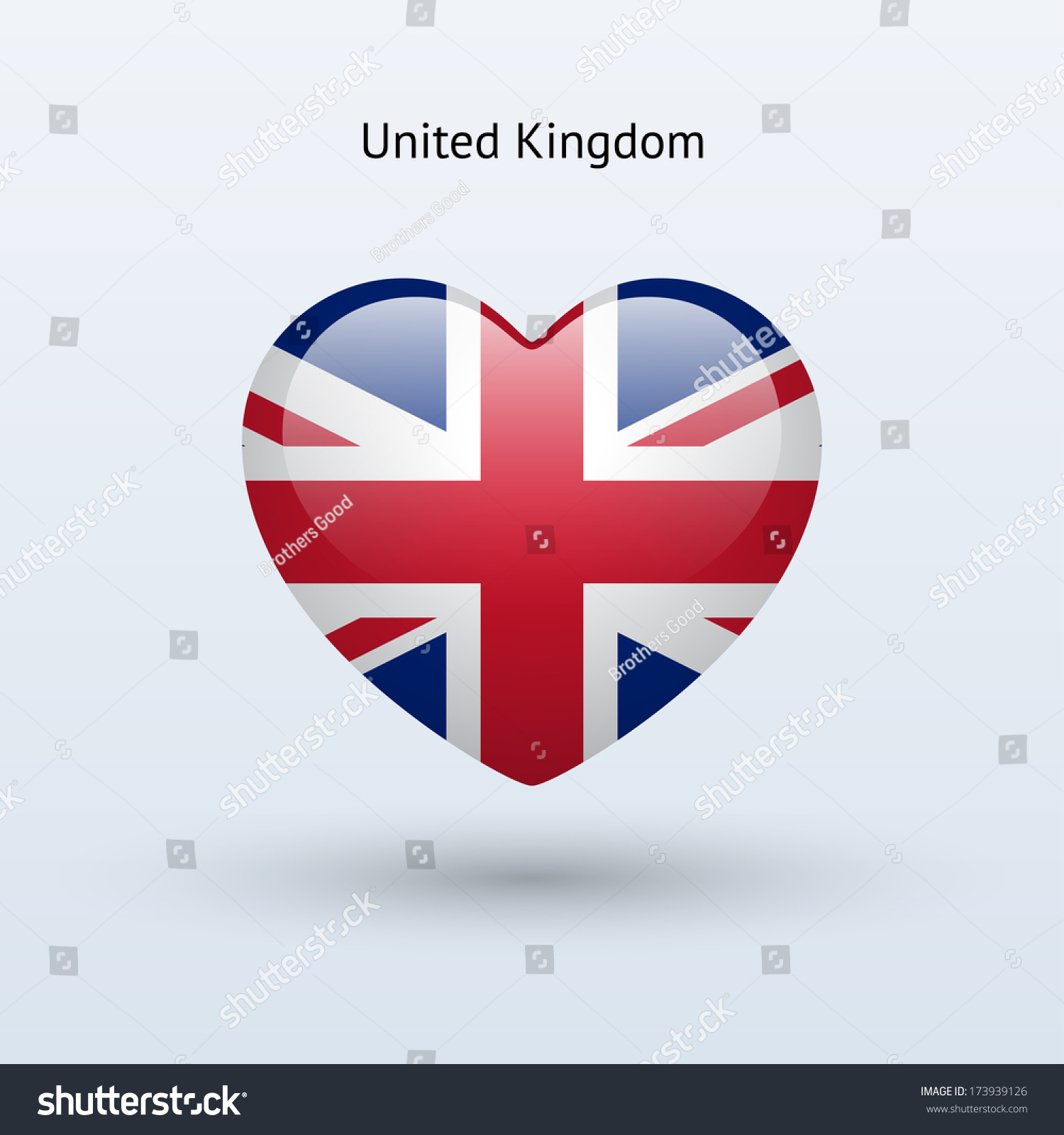 SVG of Love United Kingdom symbol. Heart flag icon. Vector illustration. svg