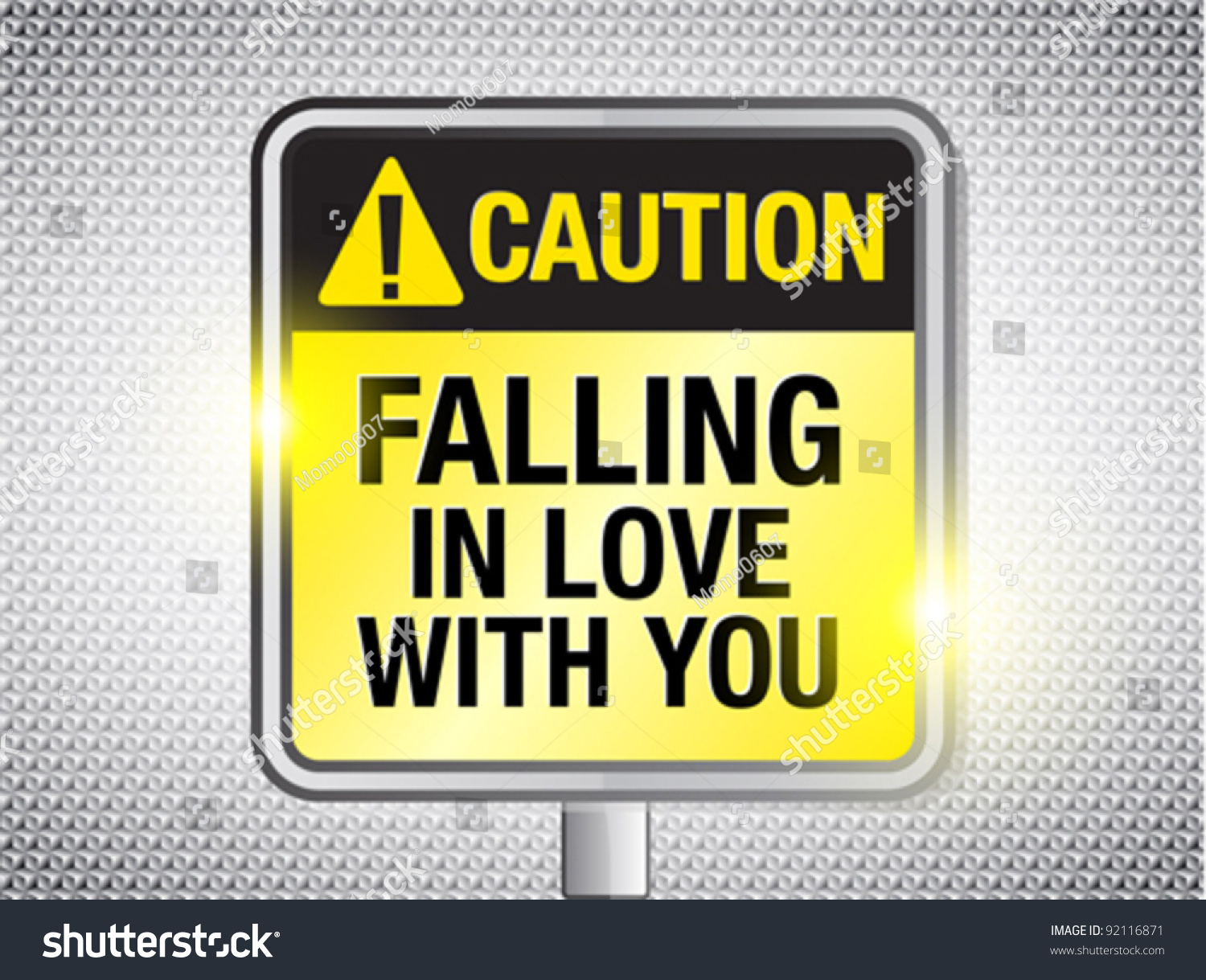 Love Warning Sign Stock Vector Royalty Free