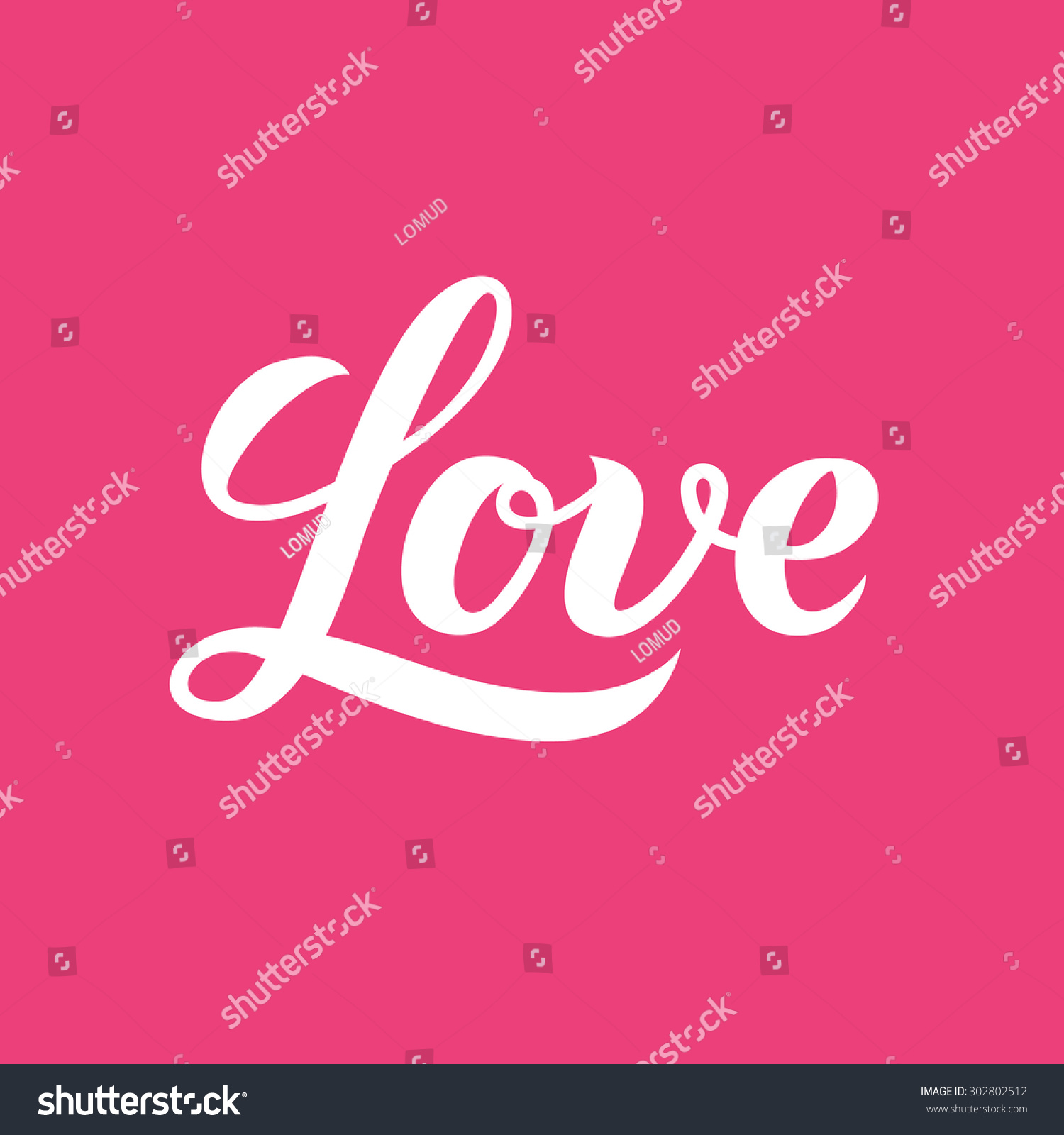 Love Word Hand Lettering Handmade Vector Stock Vector 302802512 ...