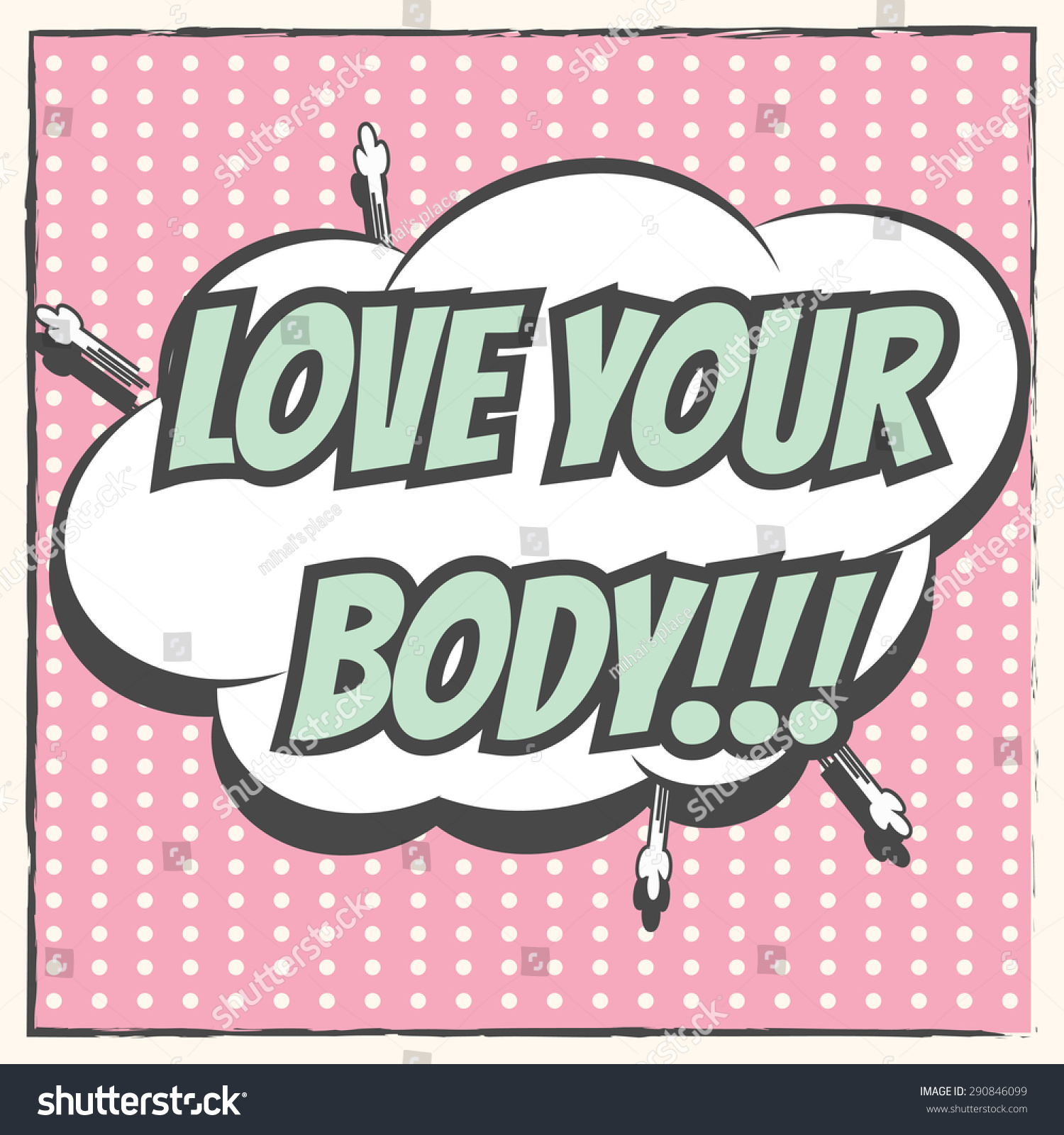 Love Your Body Illustration Vector Format Stock Vector Royalty Free Shutterstock