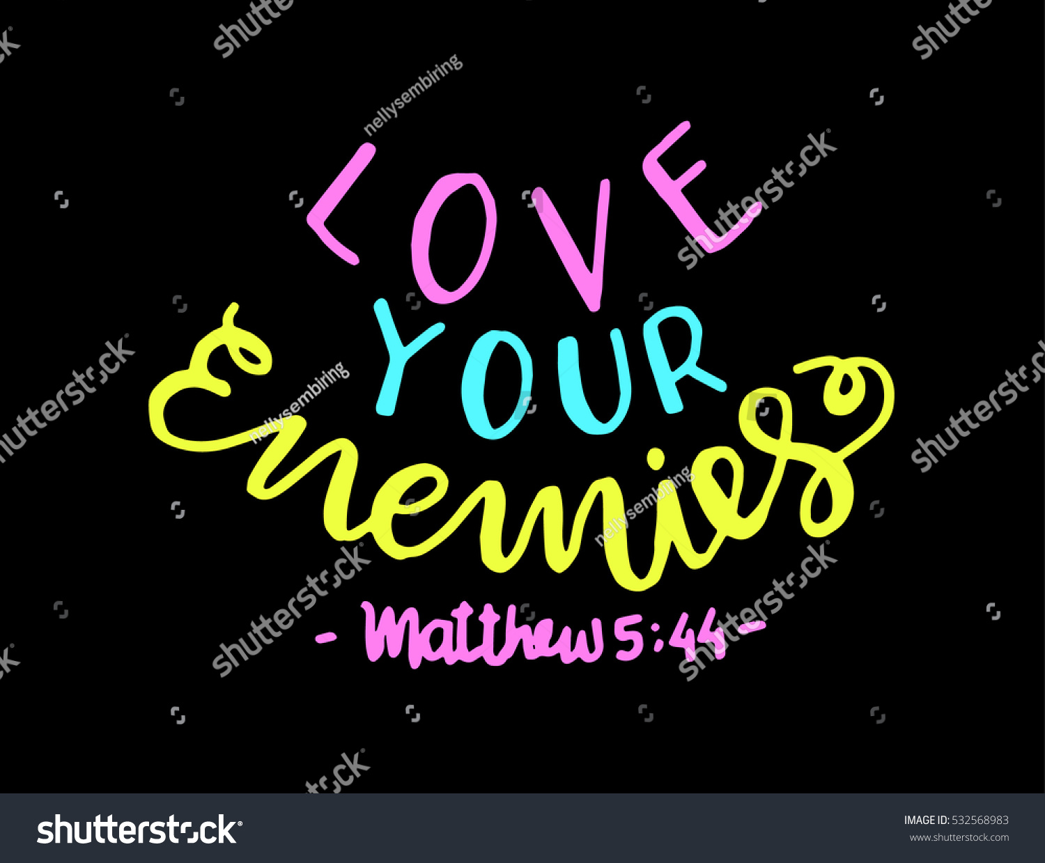 love-your-enemies-bible-verse-hand-stock-vector-royalty-free