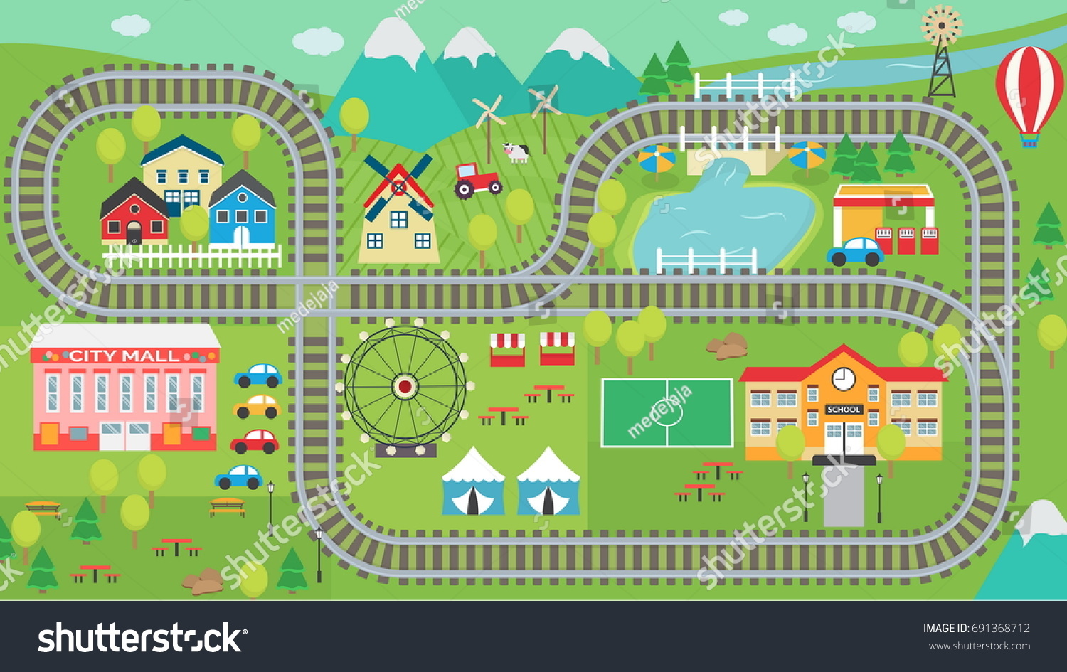 805 Map train children Images, Stock Photos & Vectors | Shutterstock