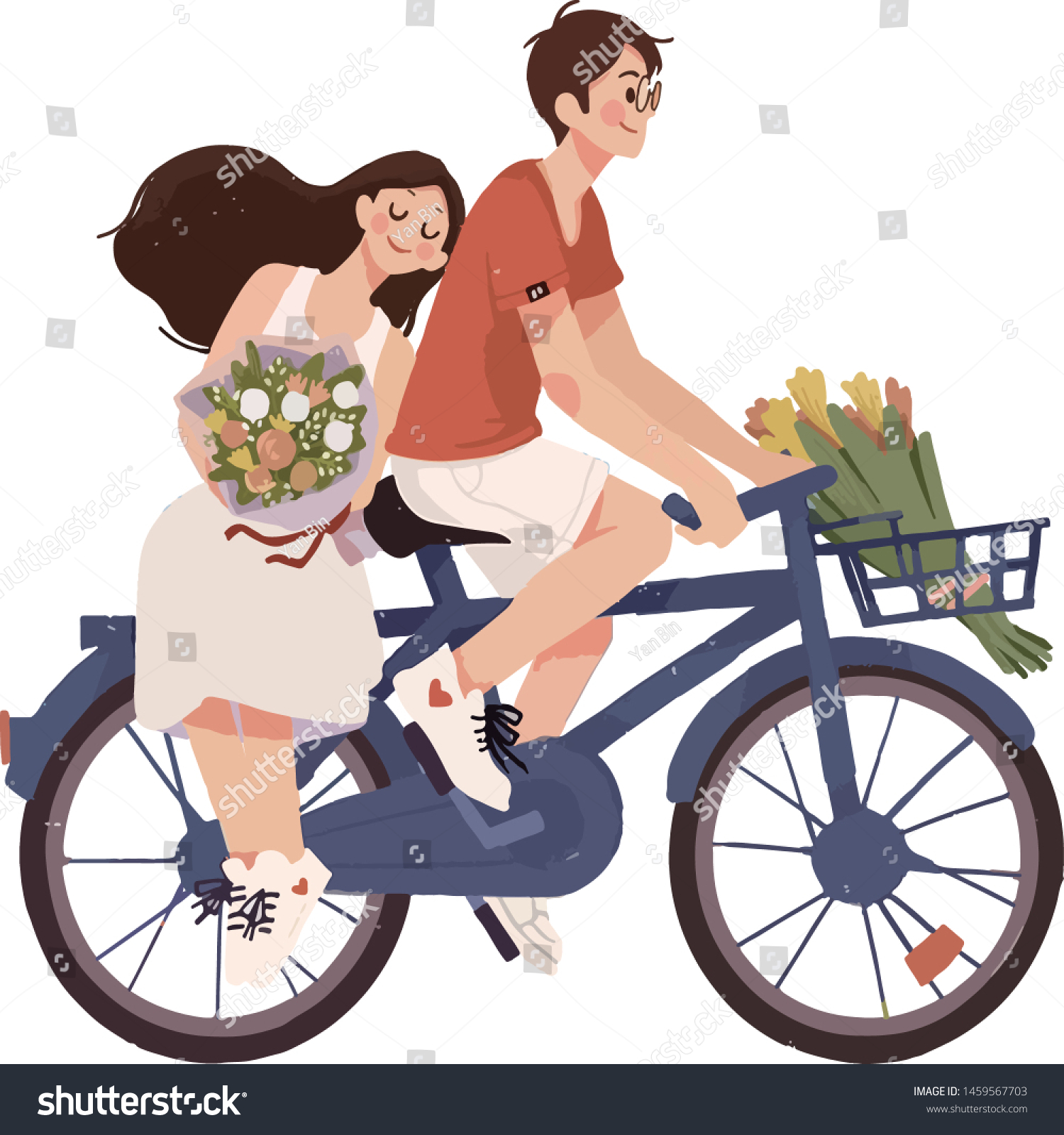 romantic bike ride