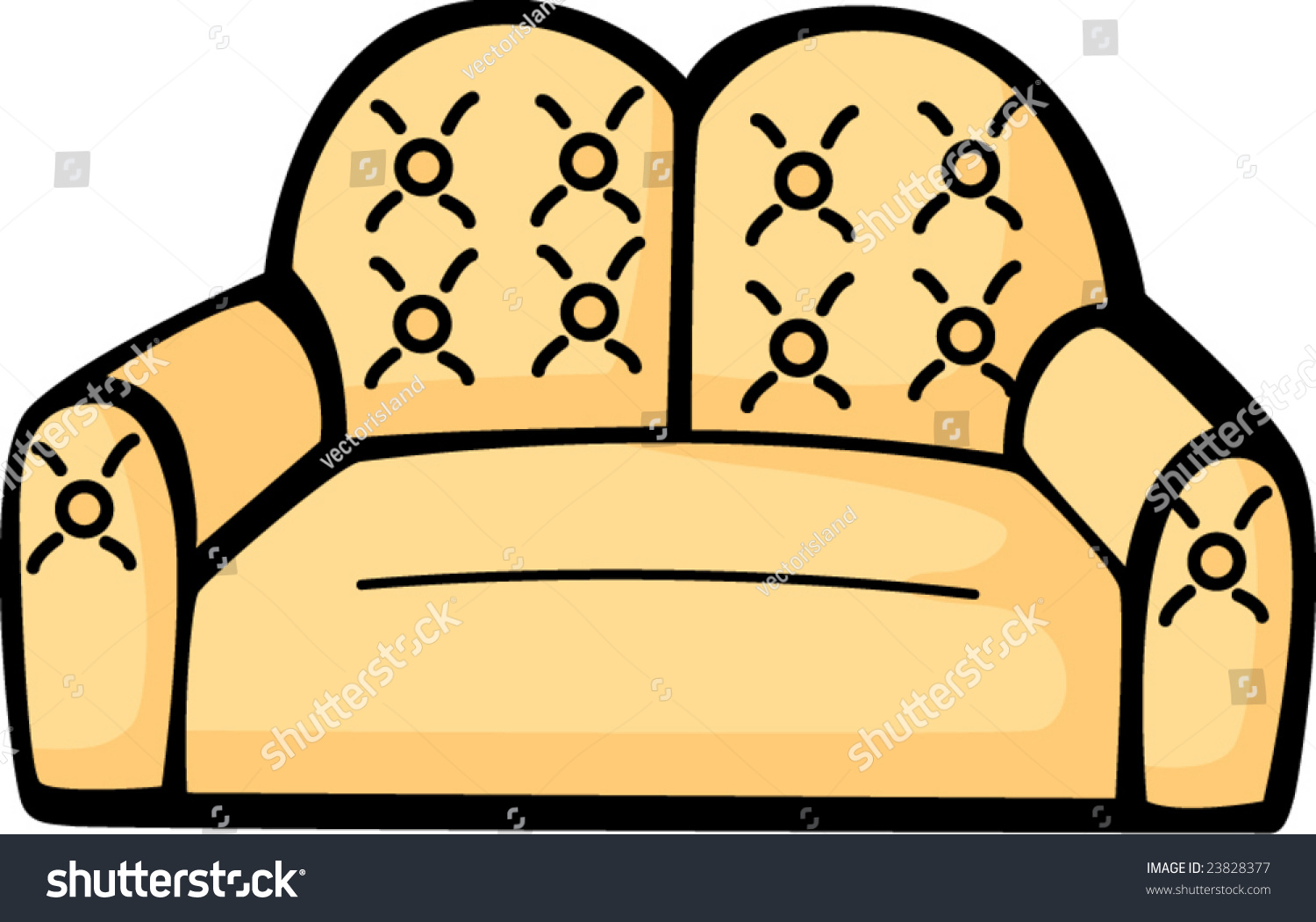 Loveseat Chair Stock Vector Illustration 23828377 : Shutterstock