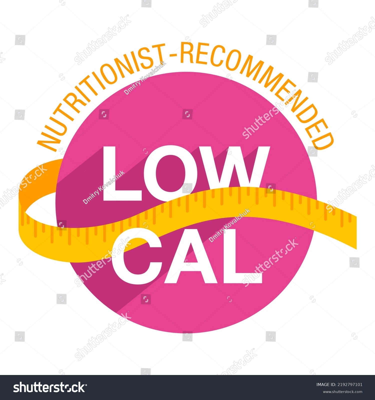 SVG of Low Cal icon - combination of measuring tape and weight scales - pictogram for dietary low-cal food products - isolated vector badge  svg