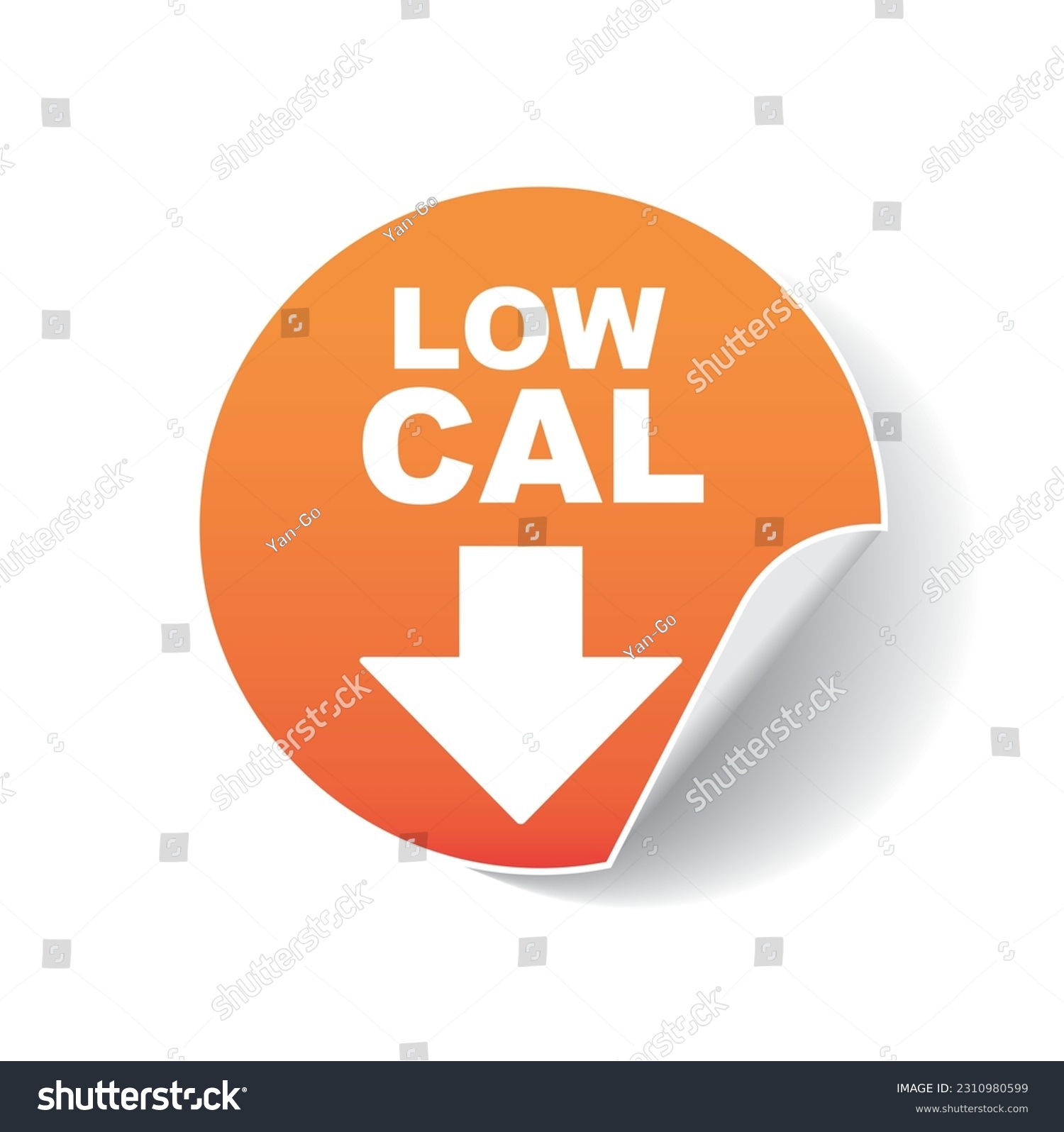 SVG of Low Cal sticker, icon, vector. svg