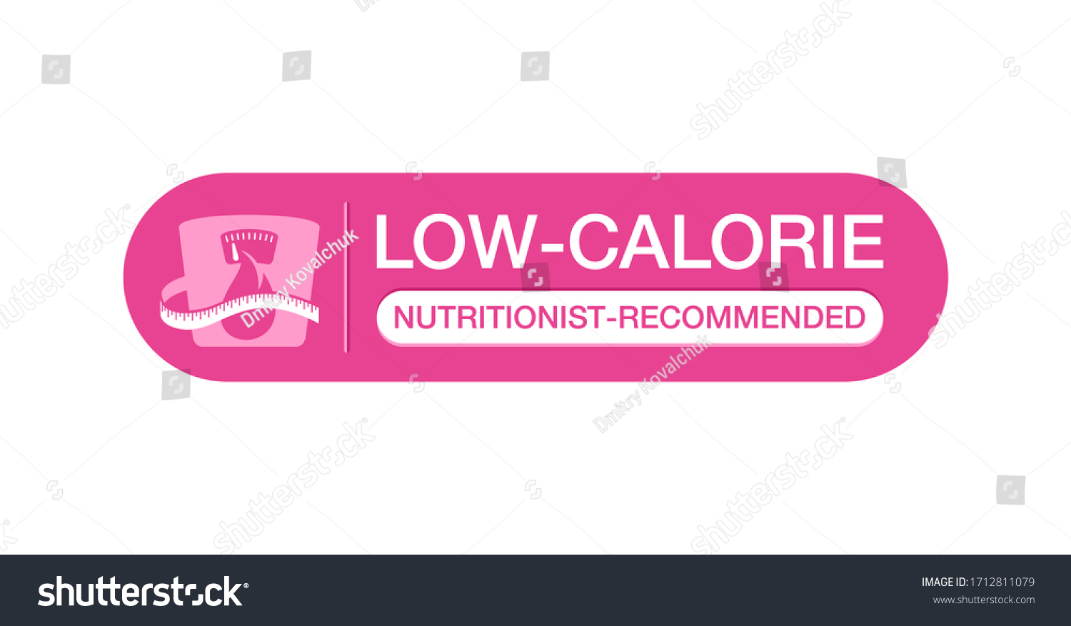 SVG of Low-calorie nutritionists recommended sign - combination of flame (fats), weight scales and measurement tape - isolated vector badge for healthy food or diet program  svg
