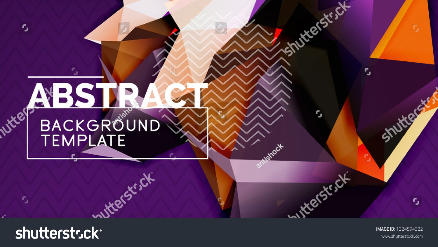 Low Poly Design 3d Triangular Shape Stock Vector (Royalty Free) 1324594322