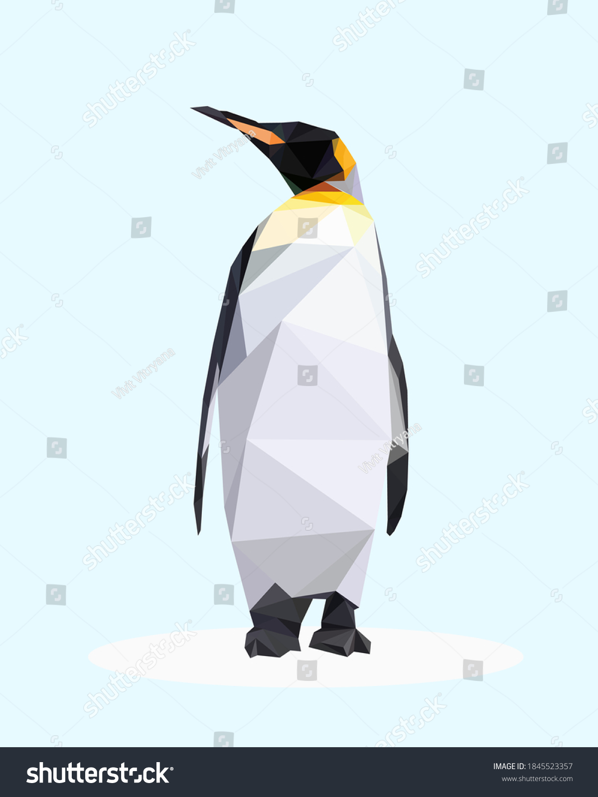 Low Poly Penguin Image Penguin Logo Stock Vector (Royalty Free ...