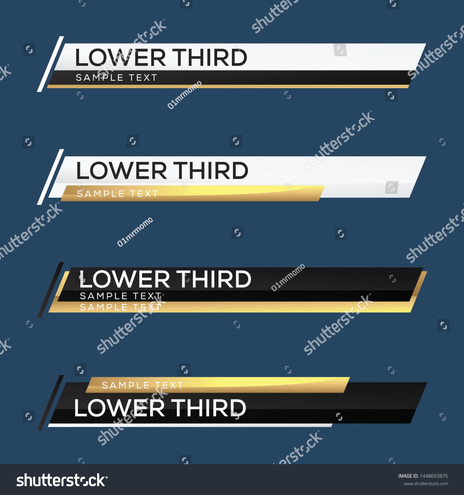 Lower Third Design Template Vector Illustration Stock Vector Royalty