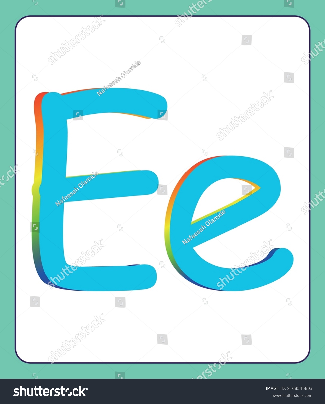 Lowercase Uppercase Letter E Stock Vector (Royalty Free) 2168545803 ...