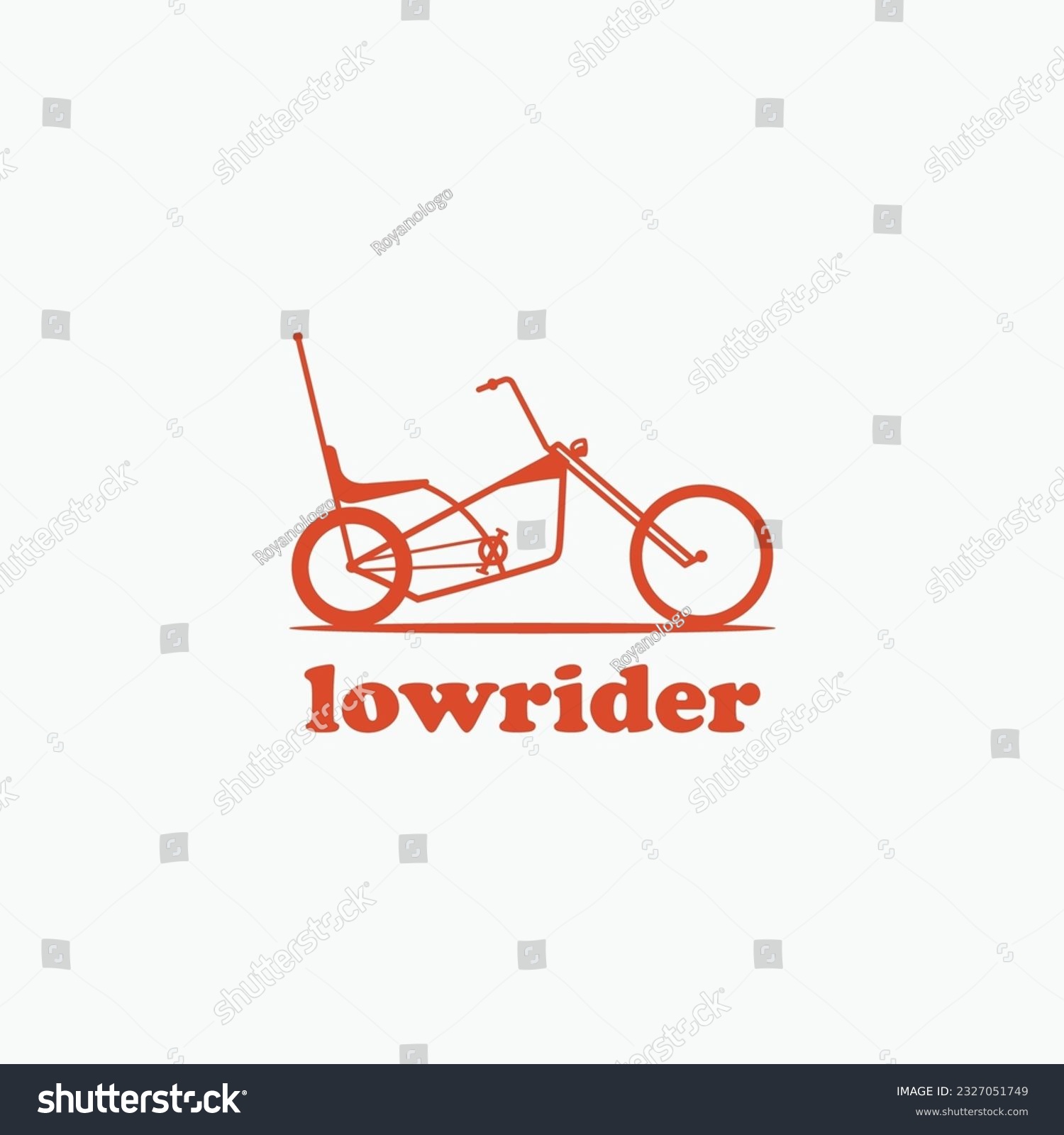 SVG of Lowrider chopper bike logo vector icon vintage stylish illustration svg