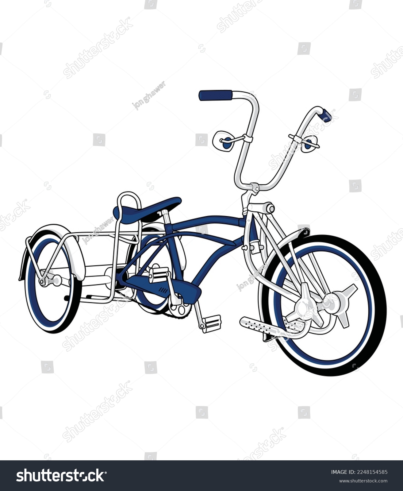 SVG of Lowrider tricycle custom bike free download svg