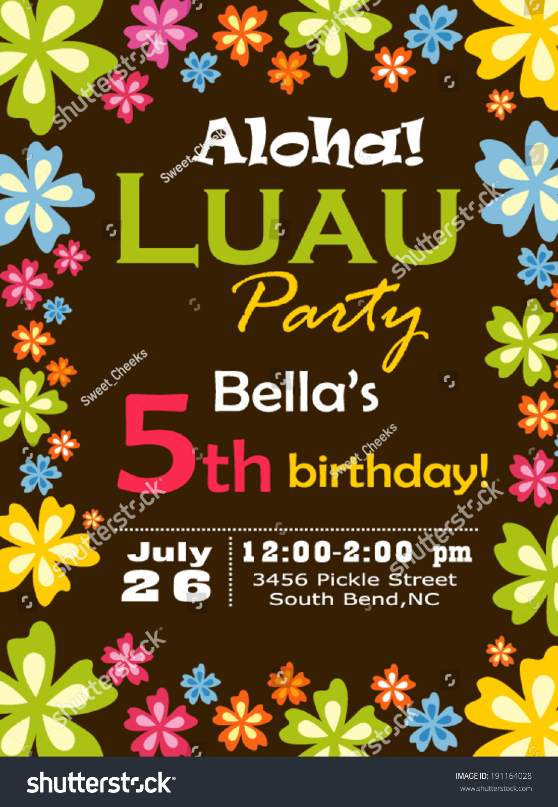 SVG of Luau Party Invitation svg