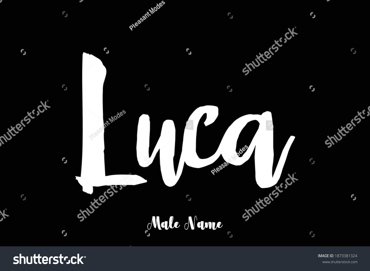 Lucamale Name Bold Cursive Calligraphy Typeface Stock Vector Royalty