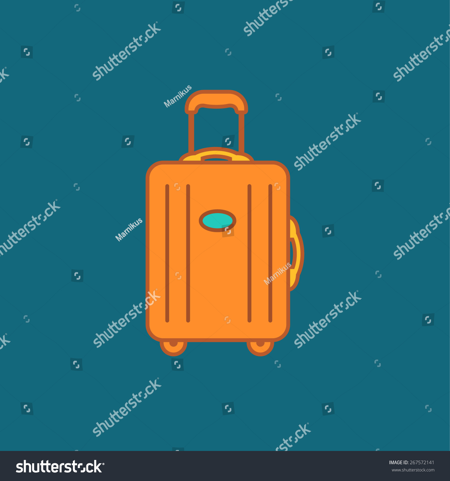 Luggage Icon Stock Vector Illustration 267572141 : Shutterstock