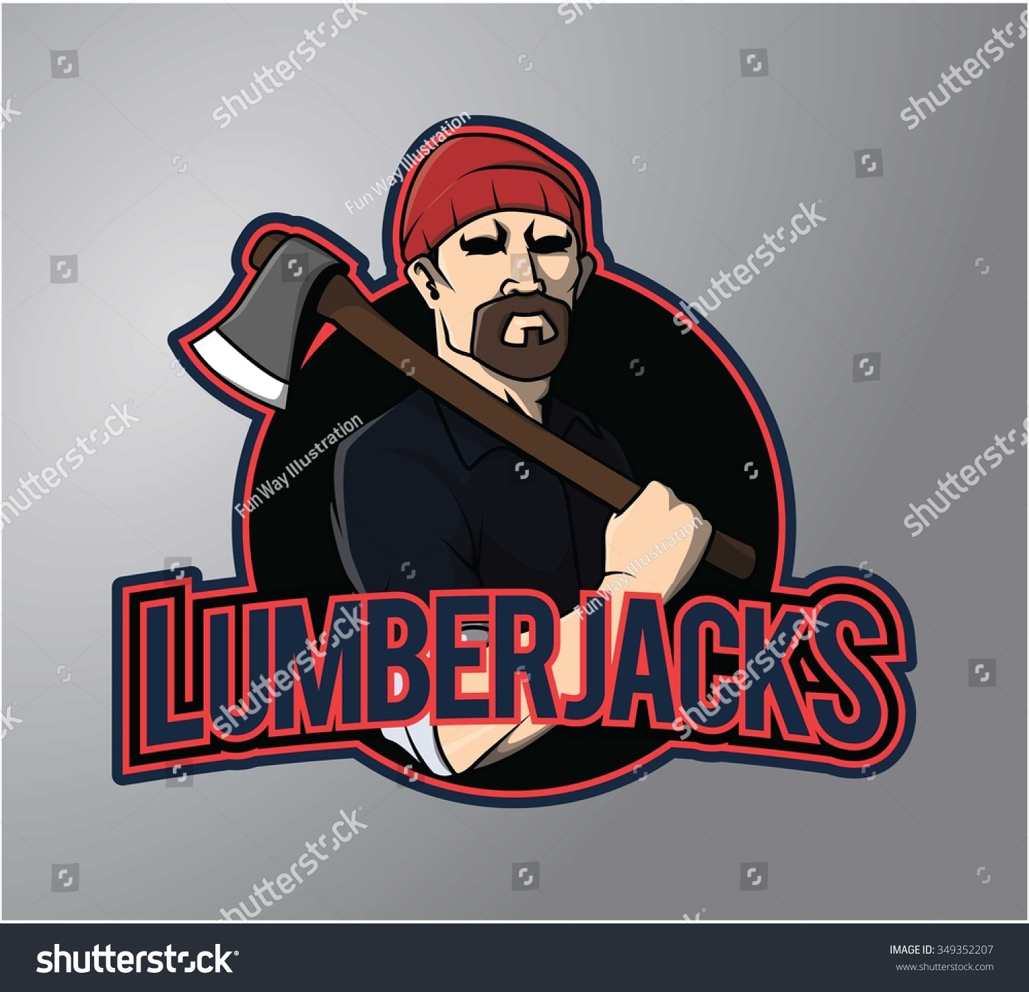 Lumberjack Stock Vector 349352207 : Shutterstock