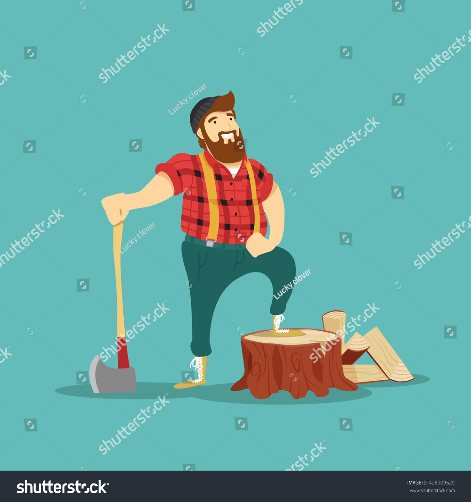 Lumberjack Vector Illustration Stock Vector (Royalty Free) 426909529