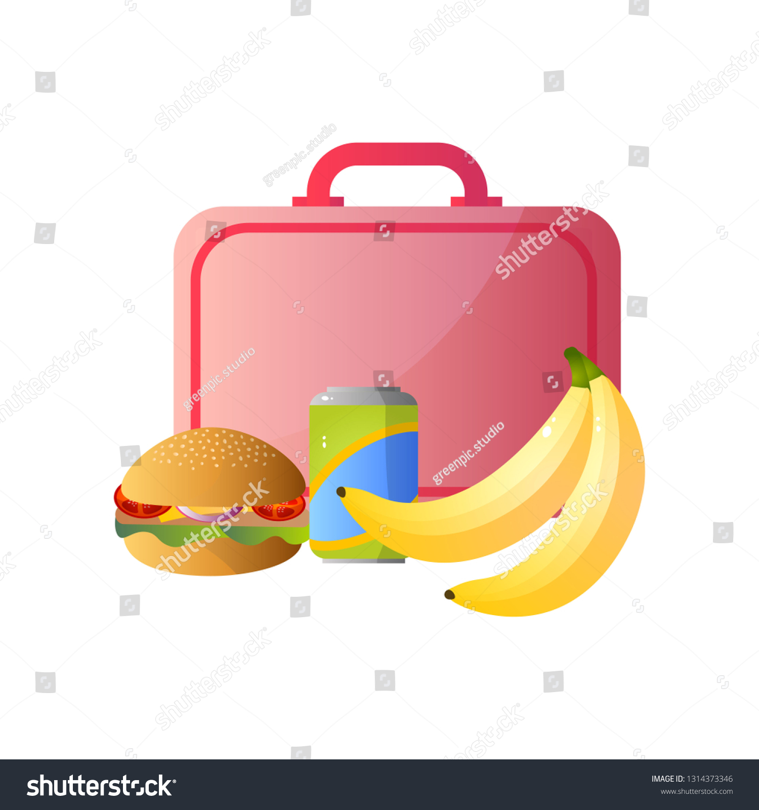 burger lunch bag