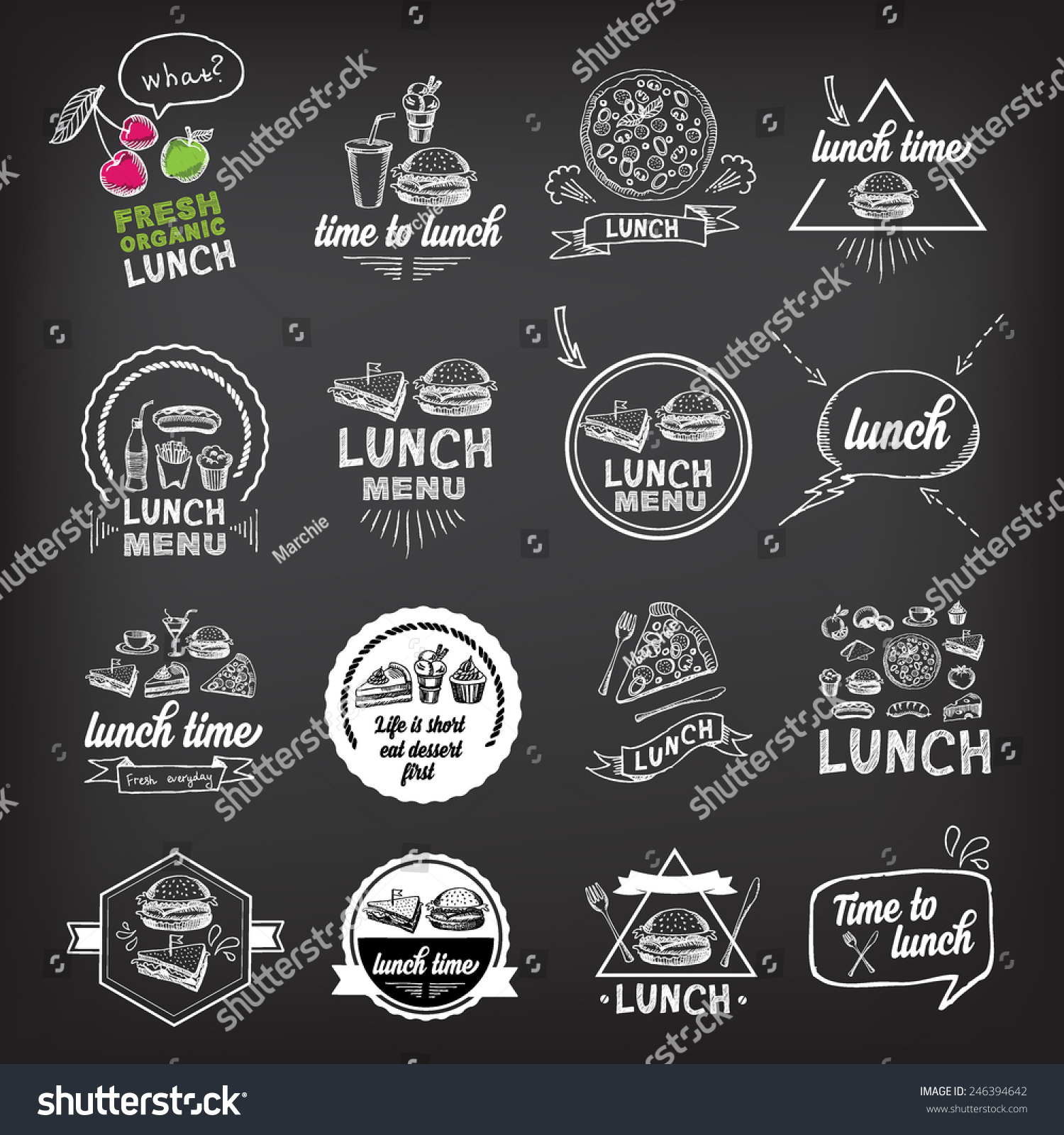 Lunch Menu Restaurant Design: vector de stock (libre de regalías ...