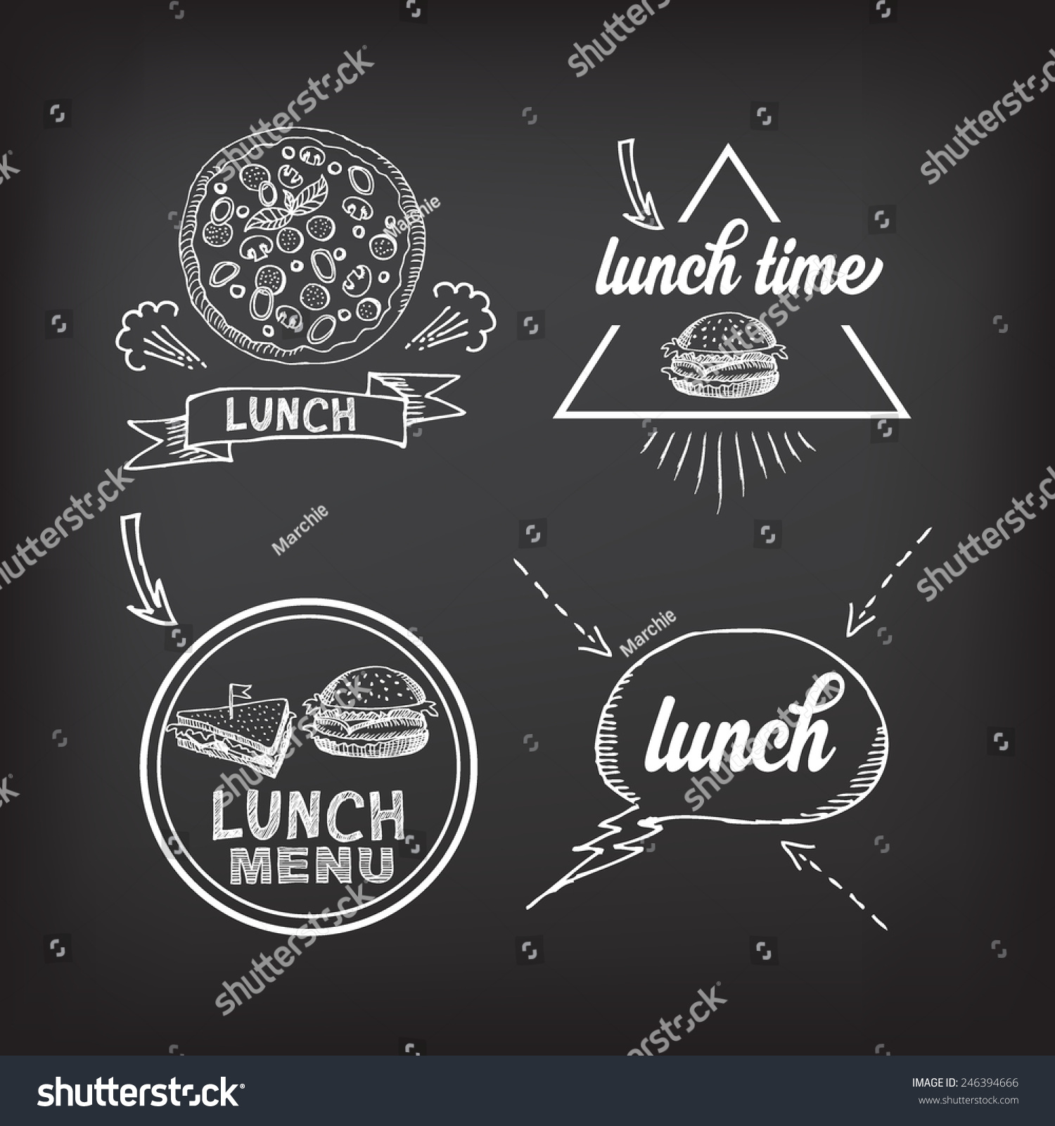 Lunch Menu Restaurant Design Stock Vector (Royalty Free) 246394666 ...