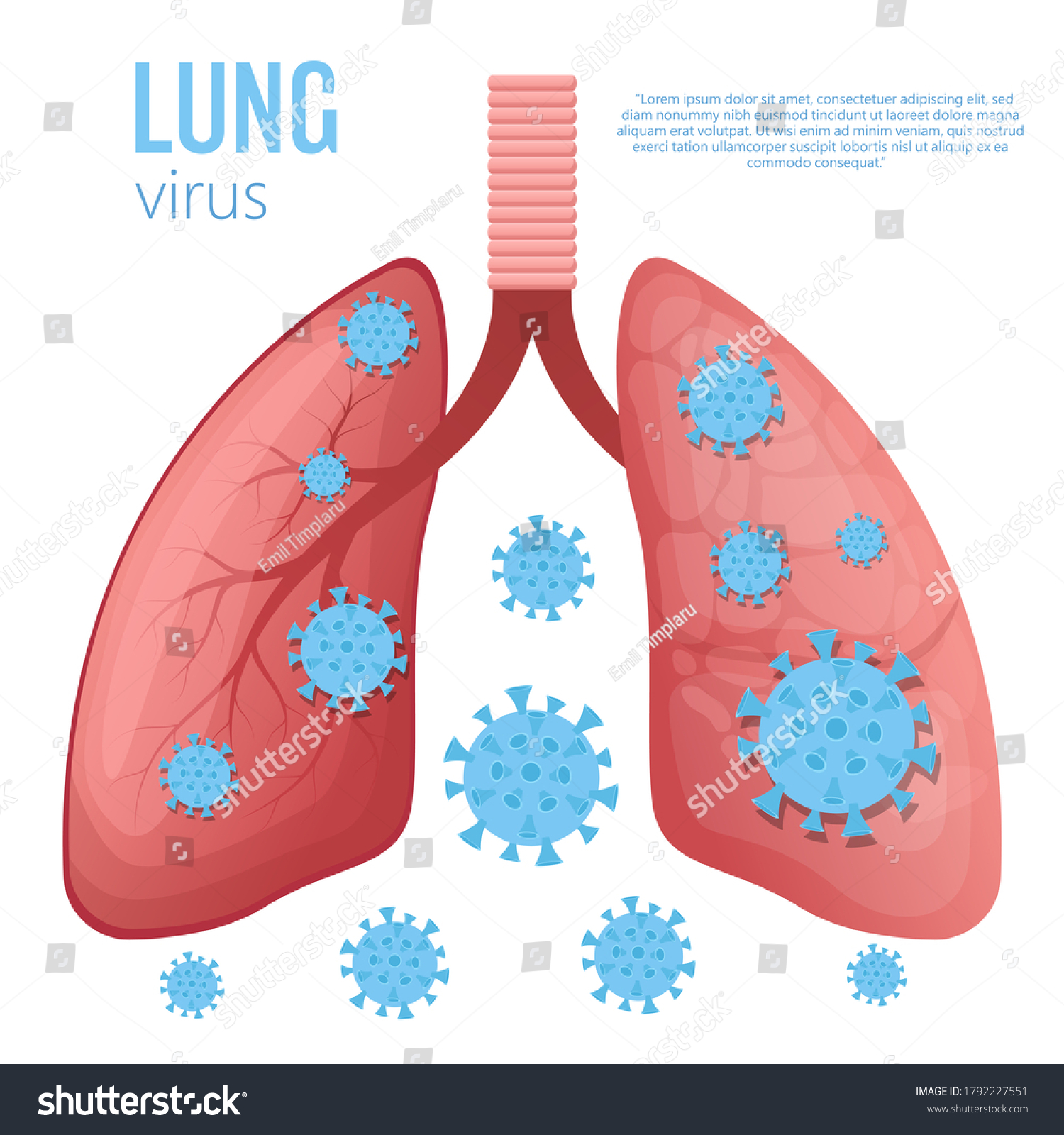 Lung Disease Vector Design Illustration Isolated Stock Vector Royalty