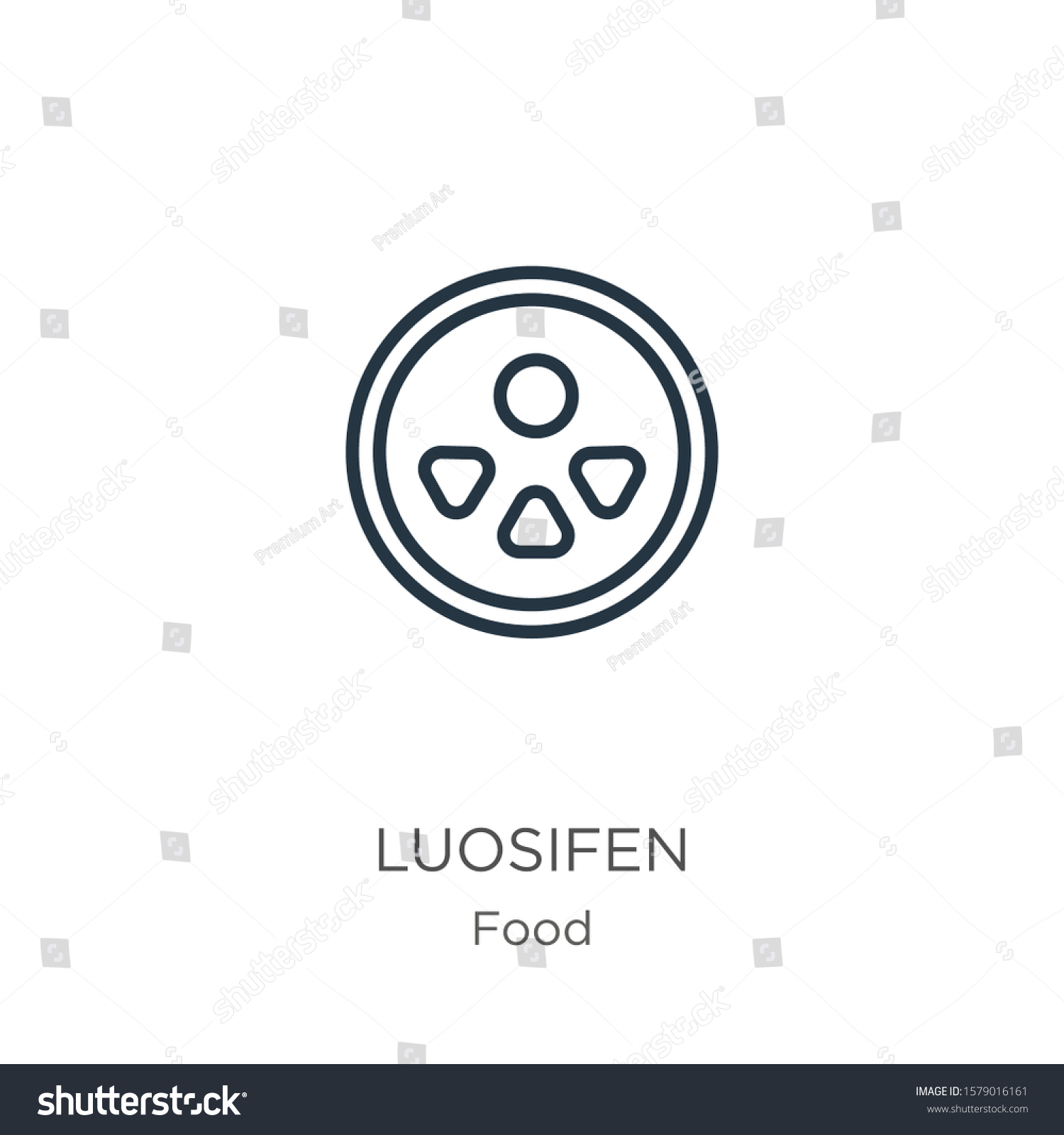 SVG of Luosifen icon. Thin linear luosifen outline icon isolated on white background from food collection. Line vector sign, symbol for web and mobile svg