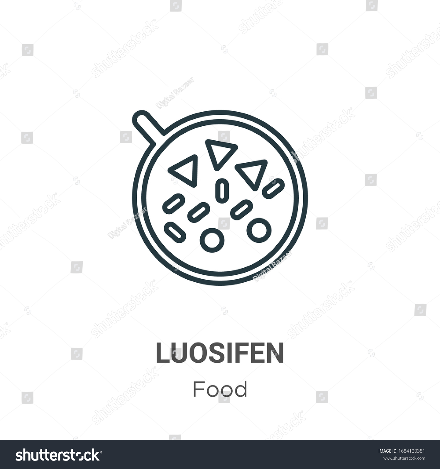 SVG of Luosifen outline vector icon. Thin line black luosifen icon, flat vector simple element illustration from editable food concept isolated stroke on white background svg