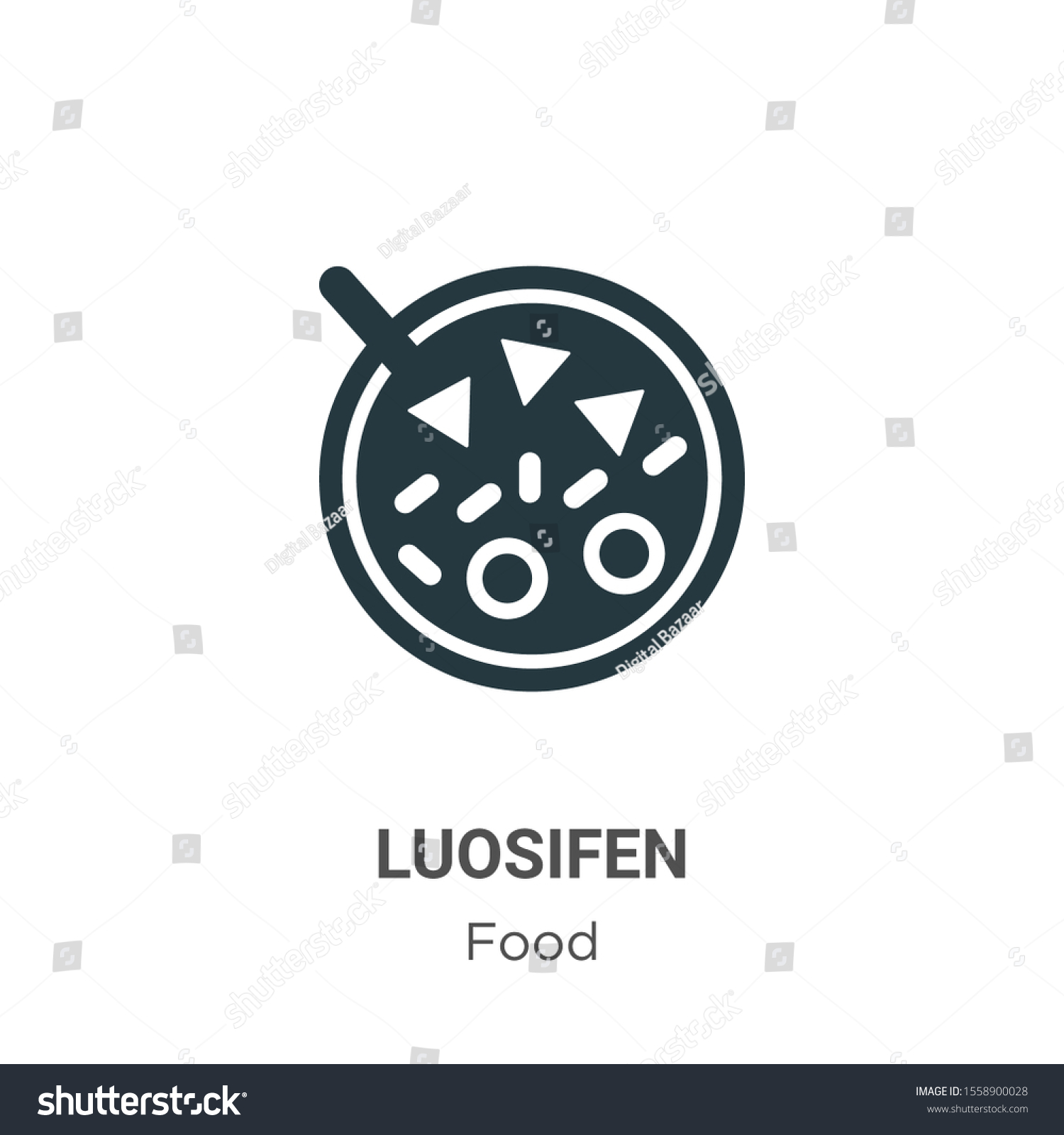 SVG of Luosifen vector icon on white background. Flat vector luosifen icon symbol sign from modern food collection for mobile concept and web apps design. svg